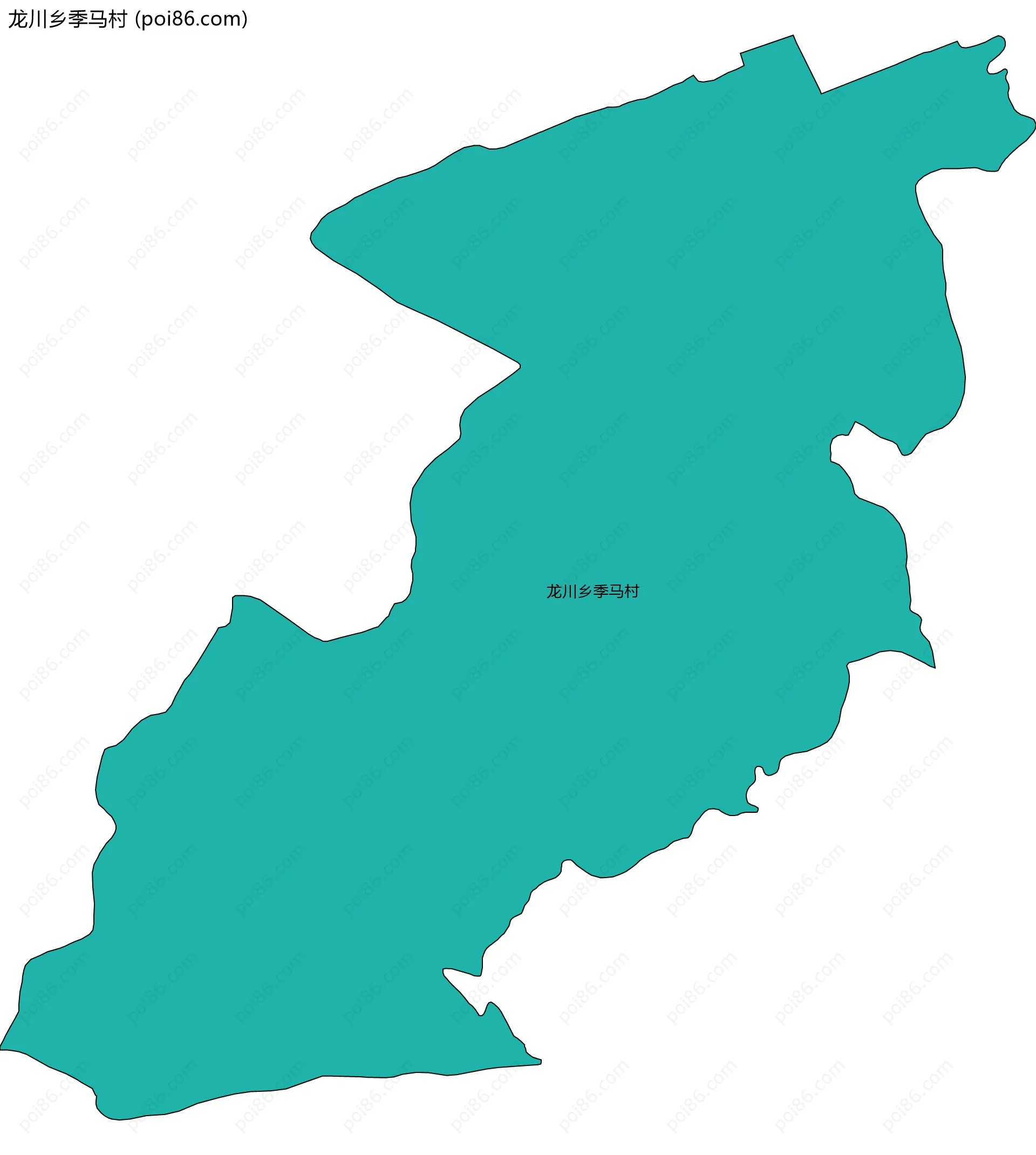 龙川乡季马村边界地图