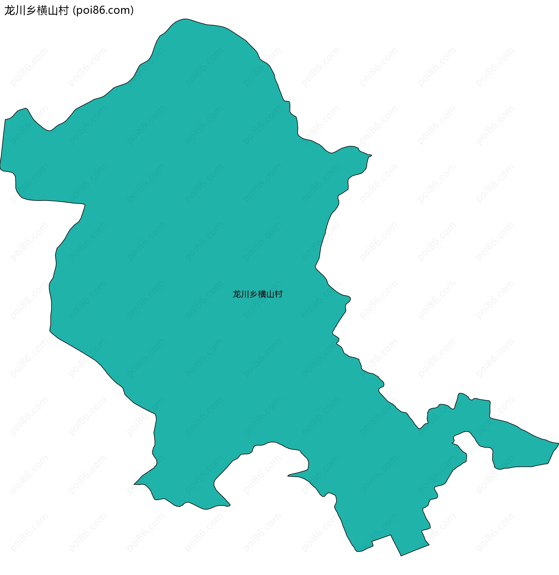 龙川乡横山村边界地图