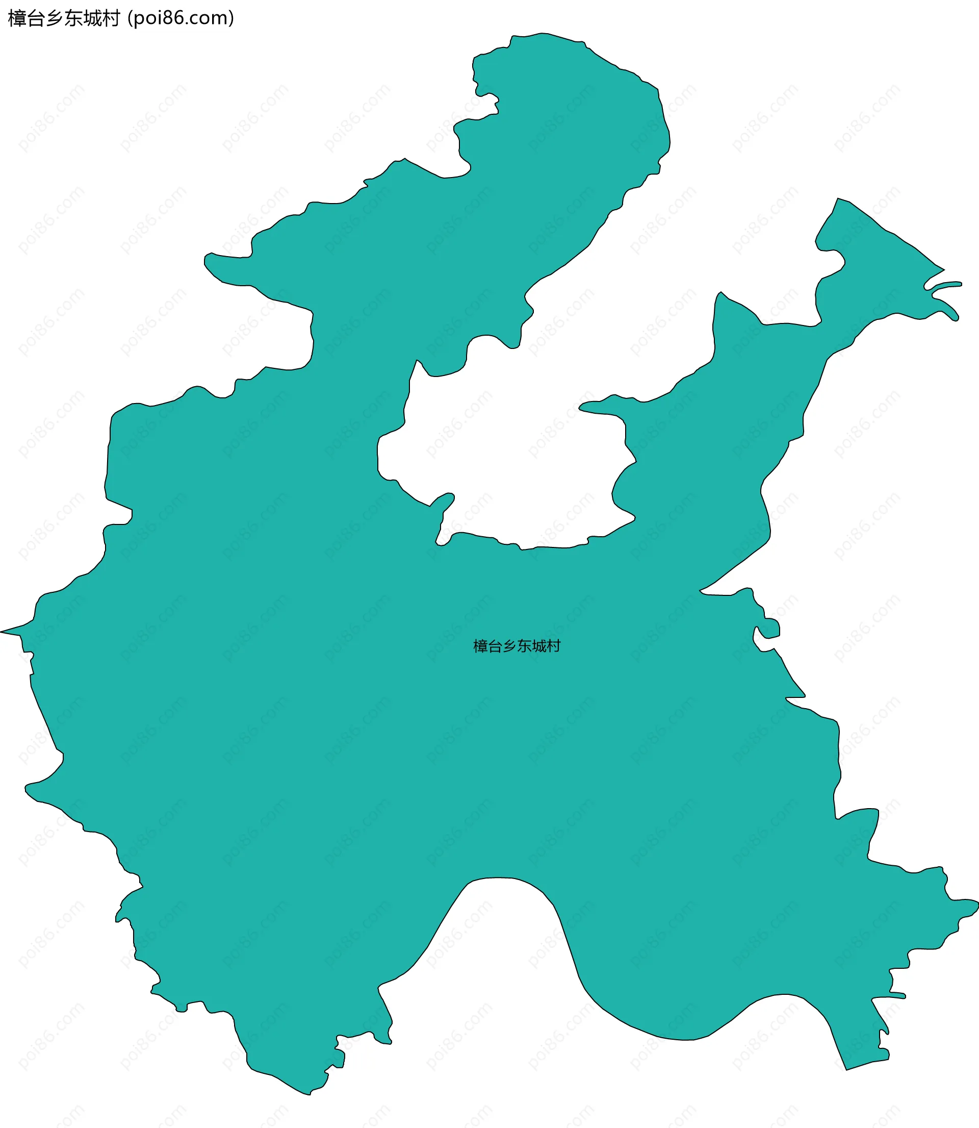 樟台乡东城村边界地图