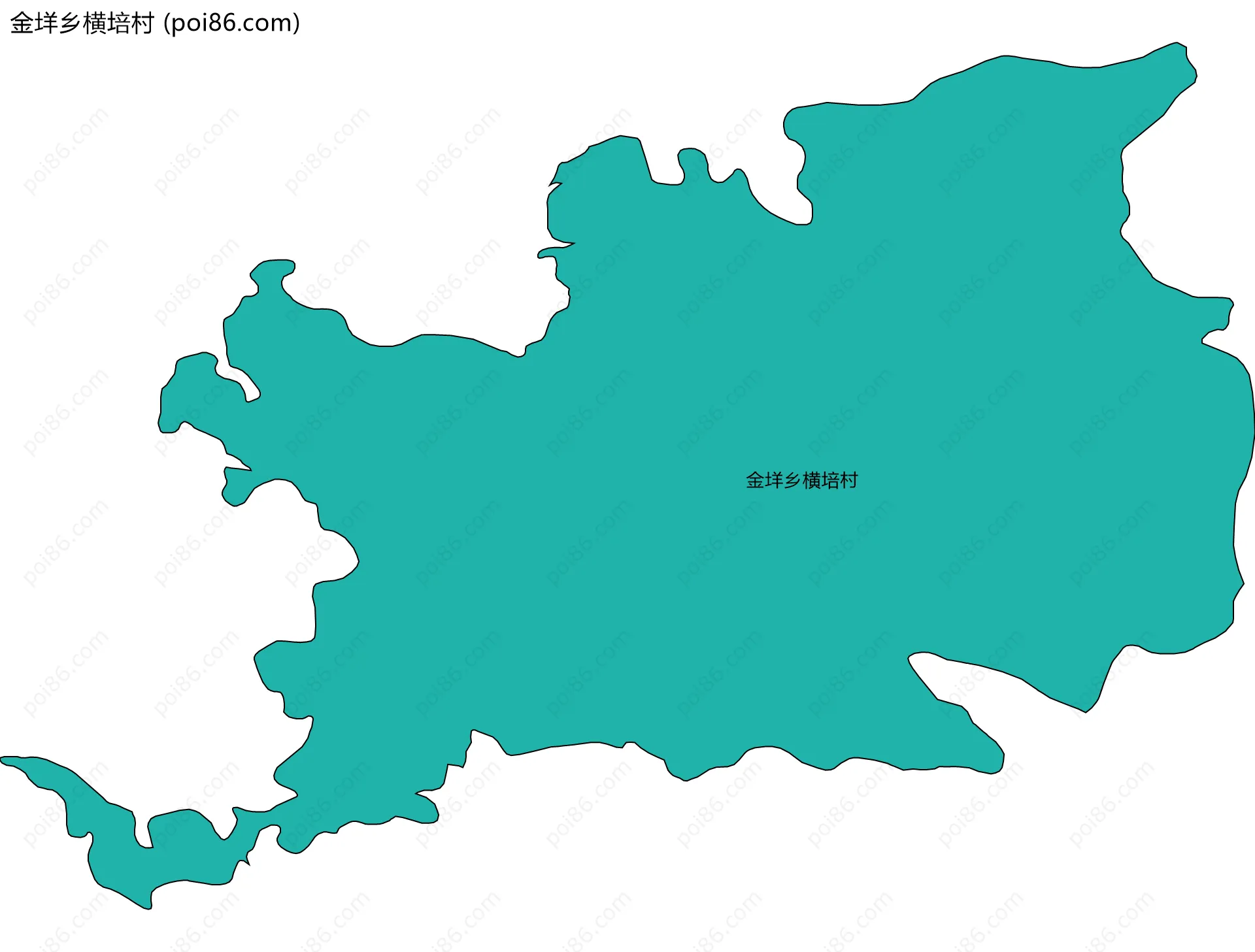金垟乡横培村边界地图