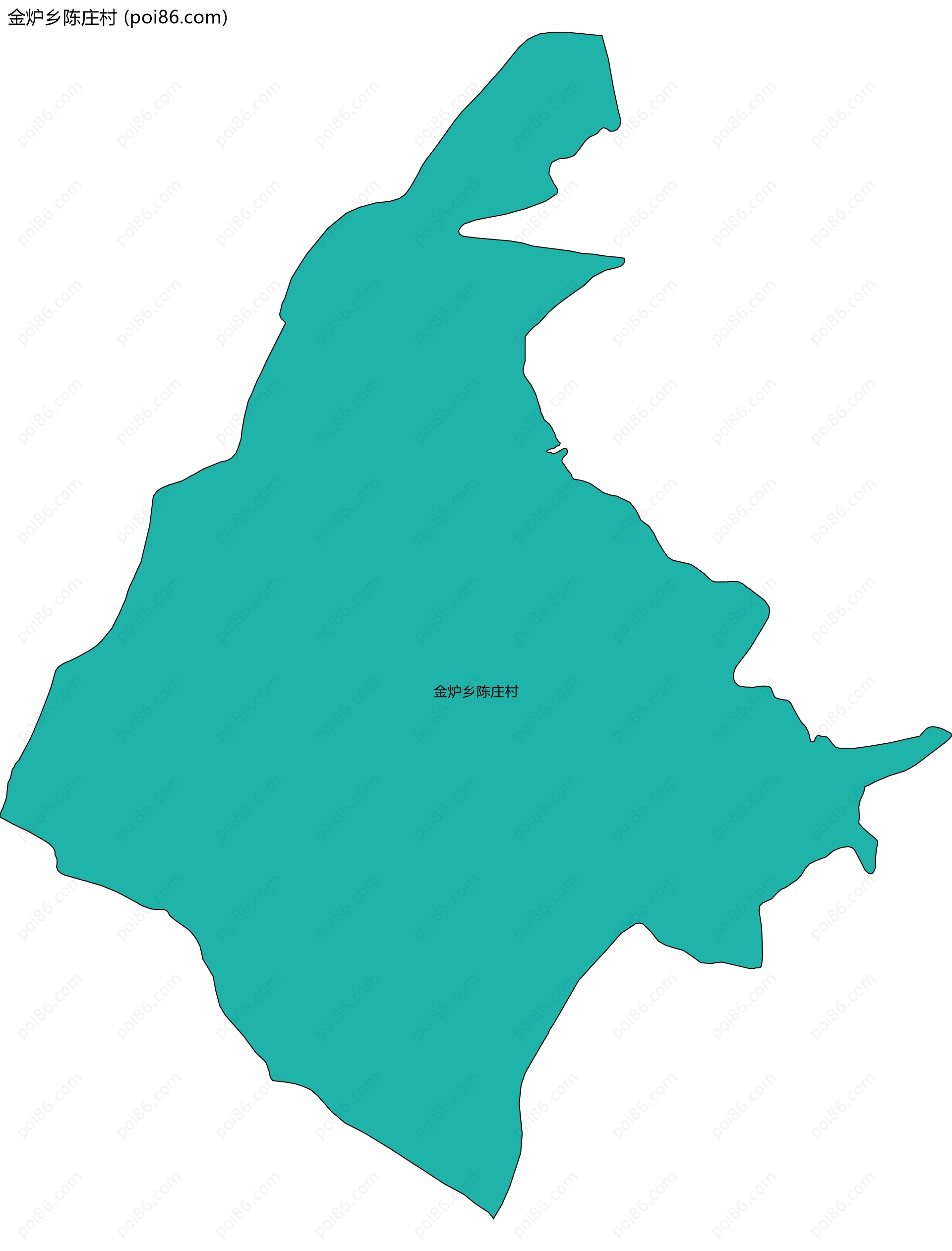 金炉乡陈庄村边界地图