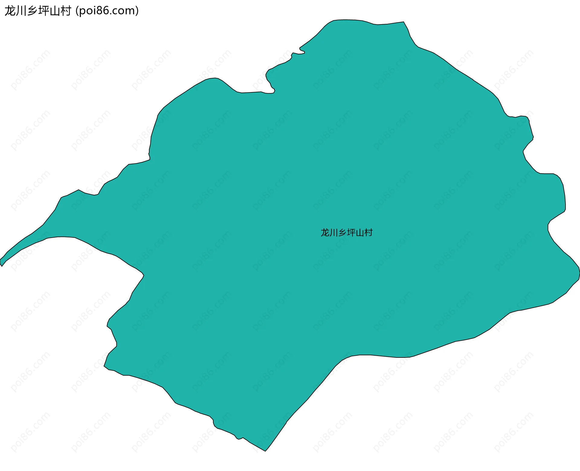 龙川乡坪山村边界地图