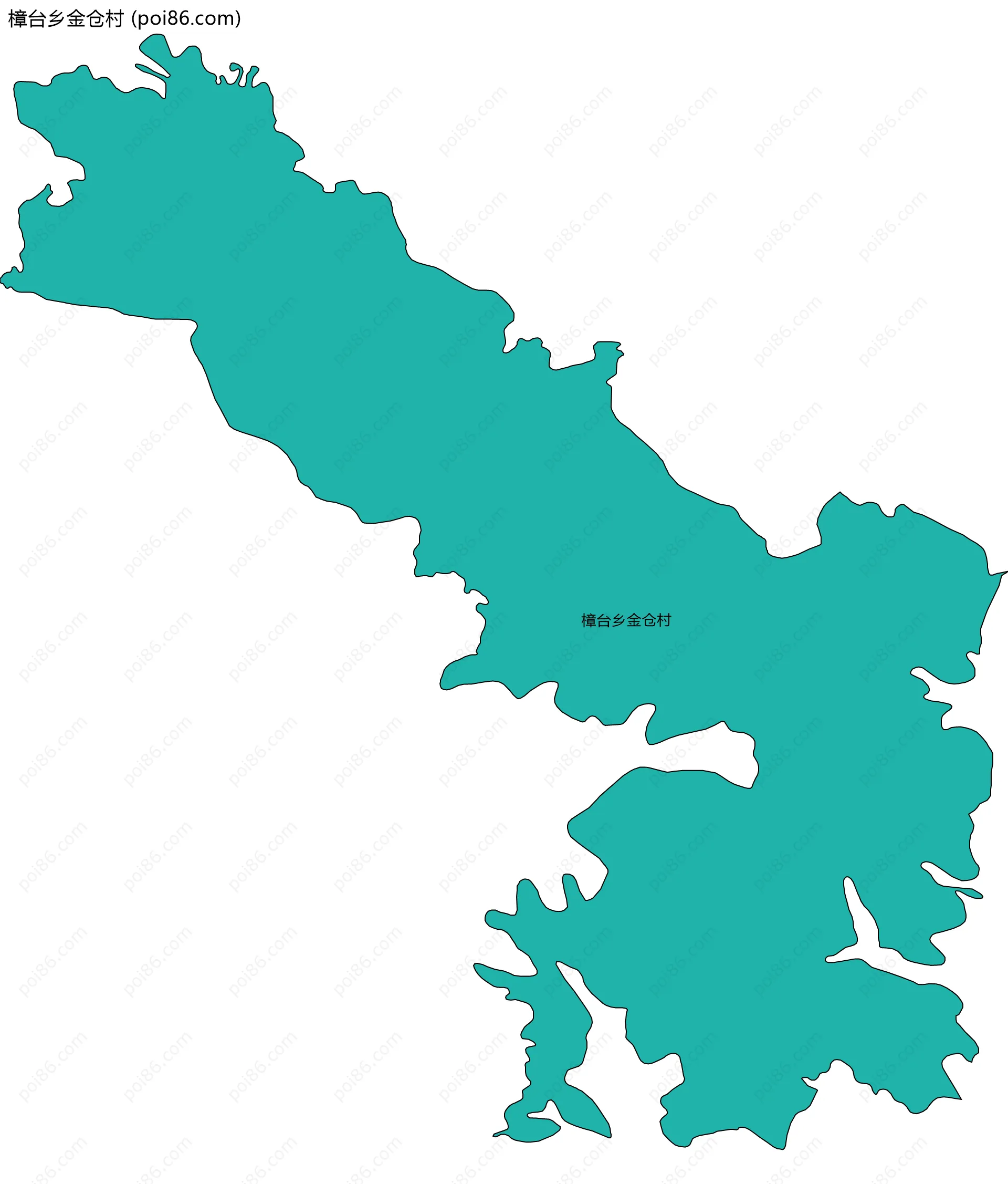 樟台乡金仓村边界地图