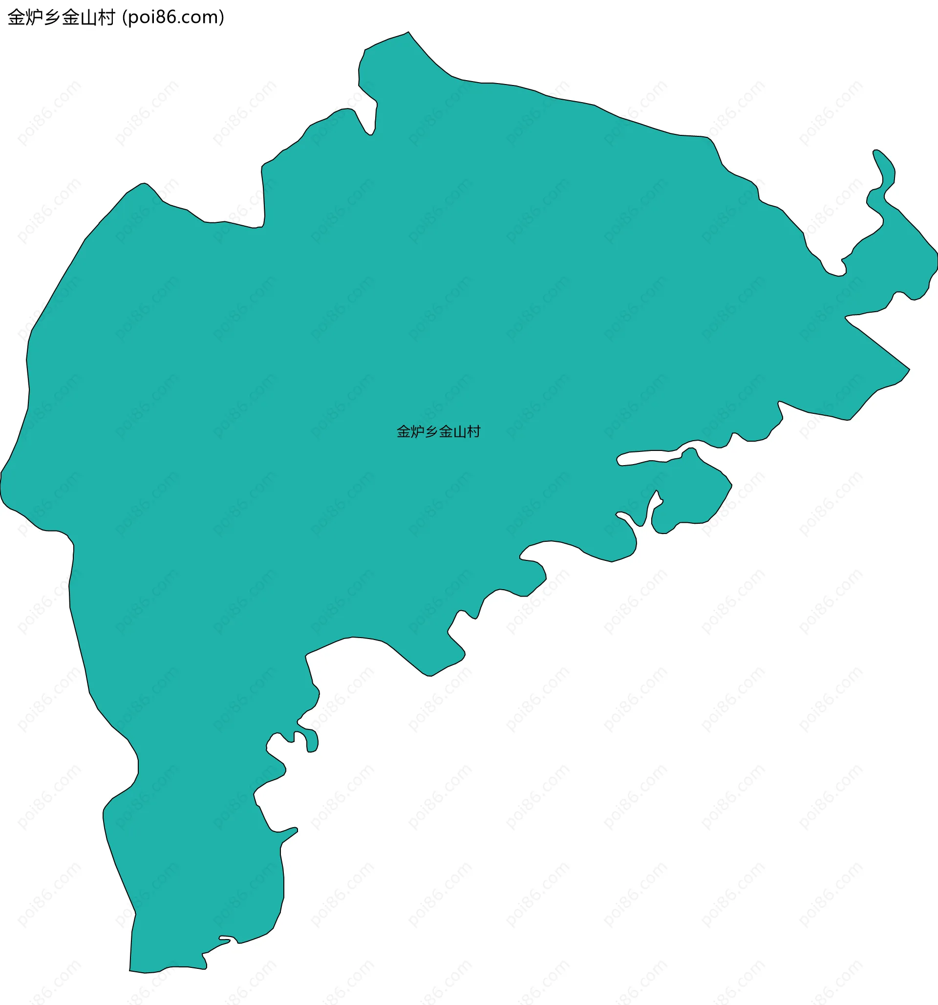 金炉乡金山村边界地图