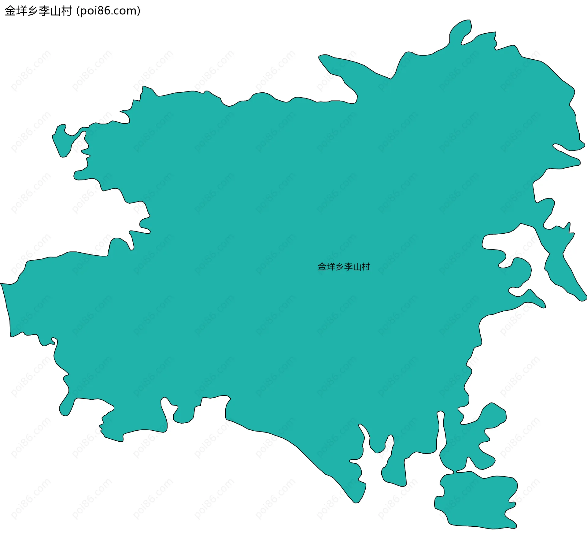 金垟乡李山村边界地图