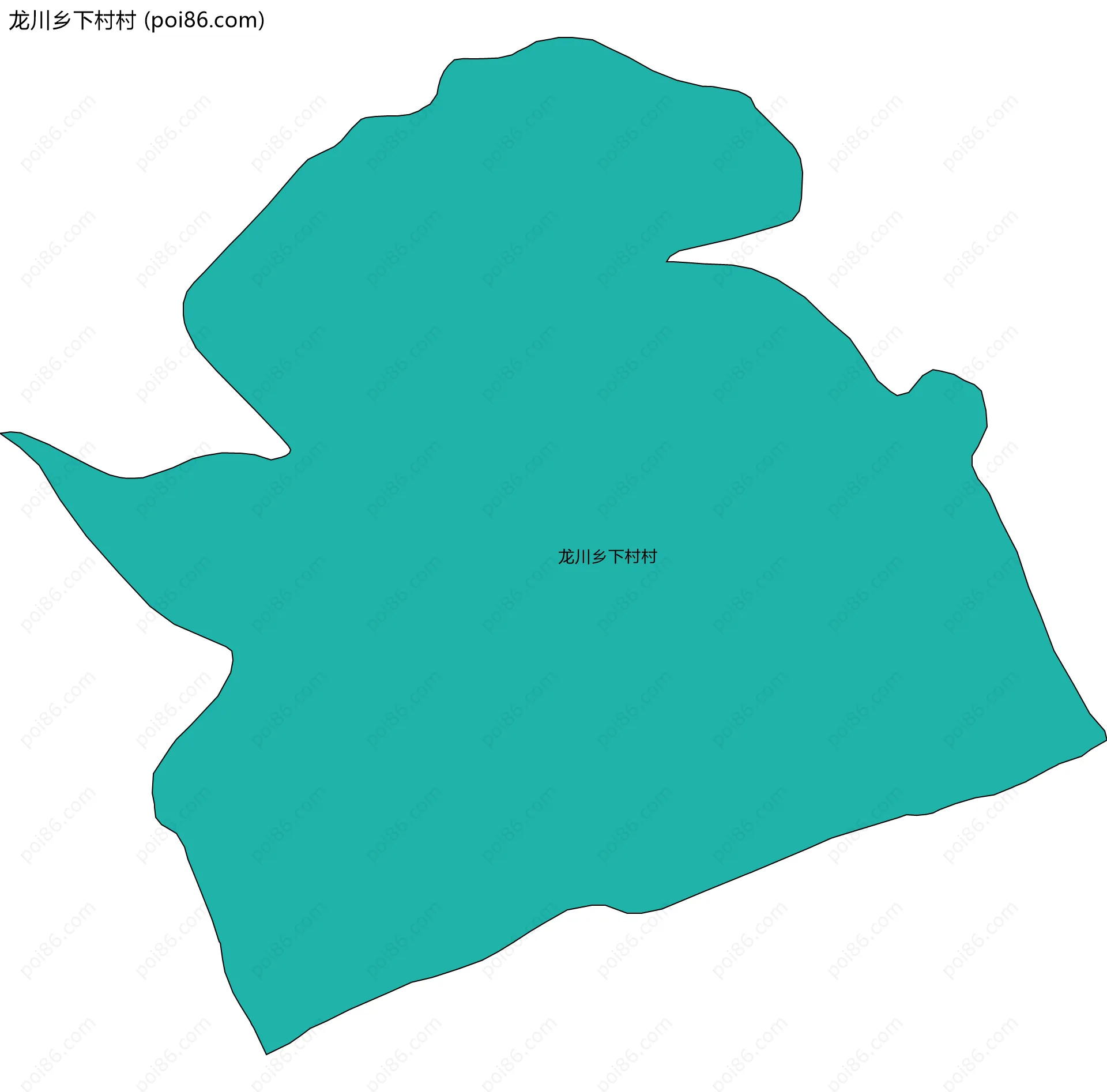 龙川乡下村村边界地图