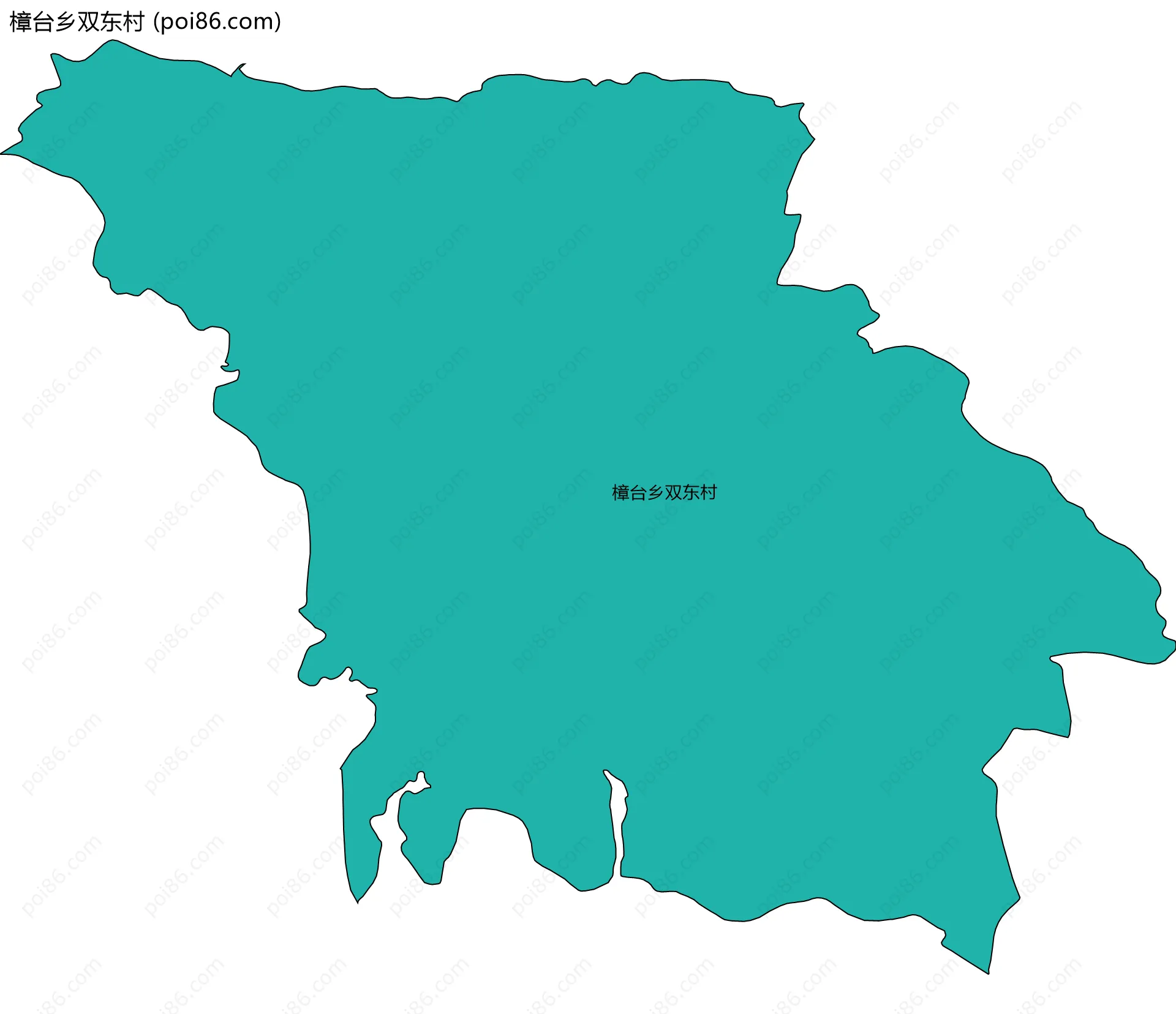 樟台乡双东村边界地图