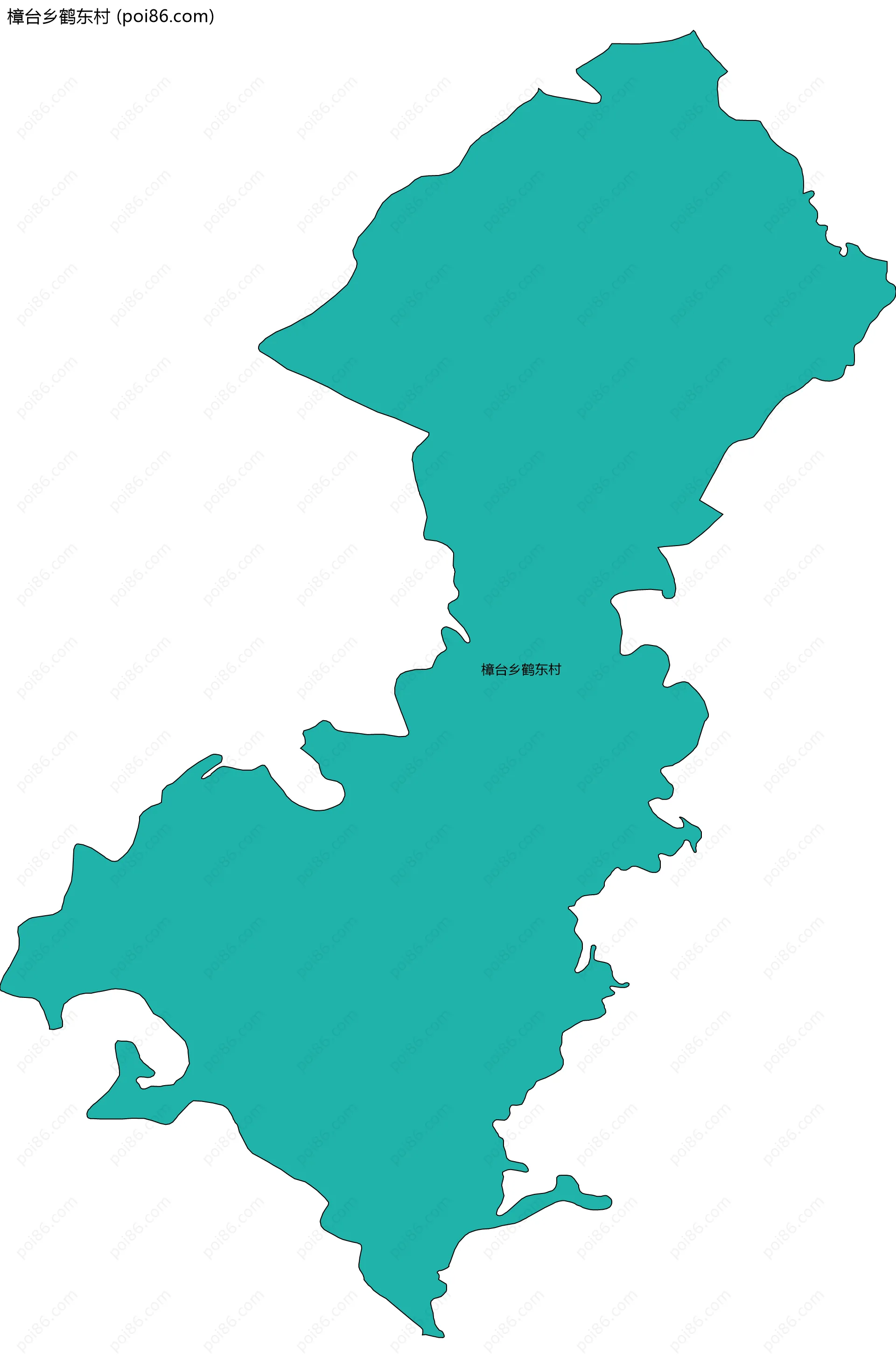 樟台乡鹤东村边界地图