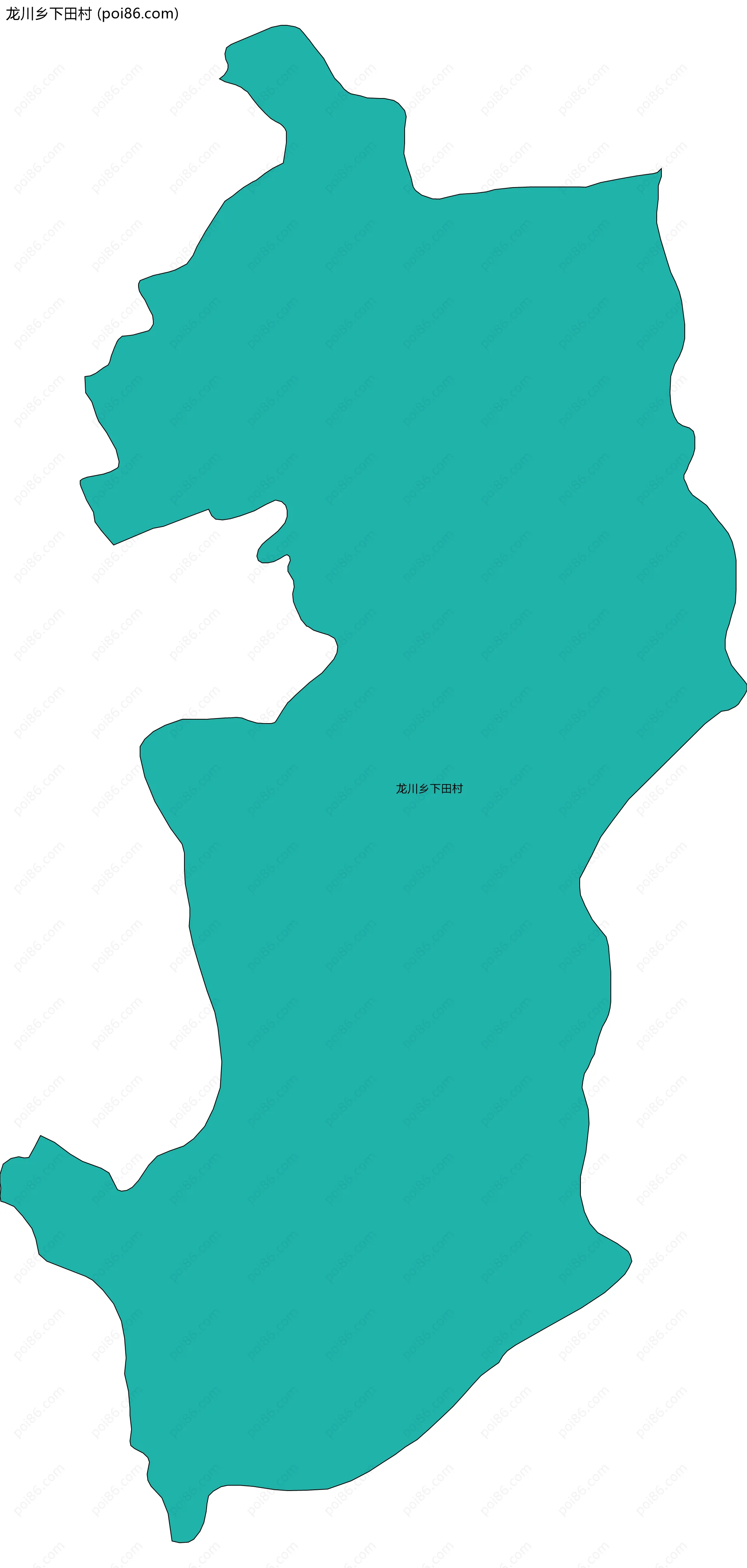 龙川乡下田村边界地图