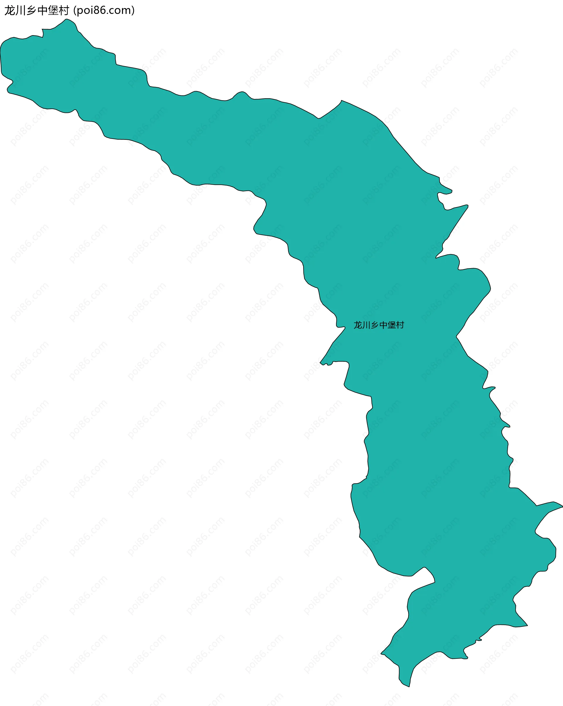 龙川乡中堡村边界地图