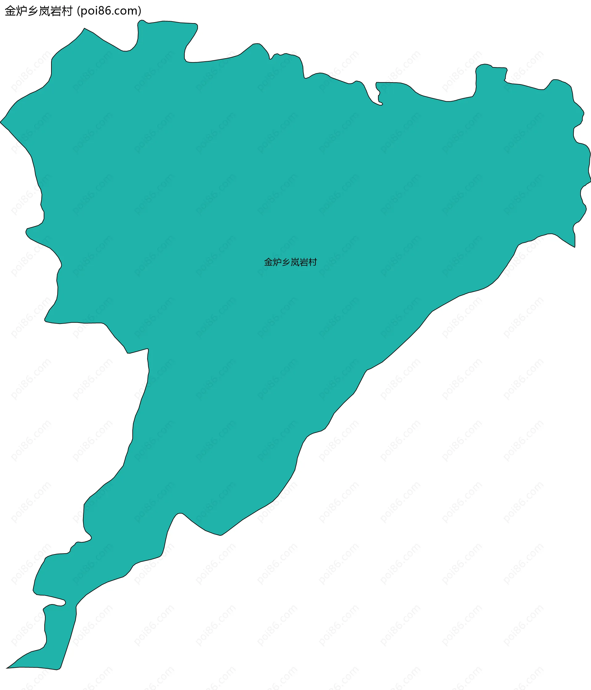 金炉乡岚岩村边界地图