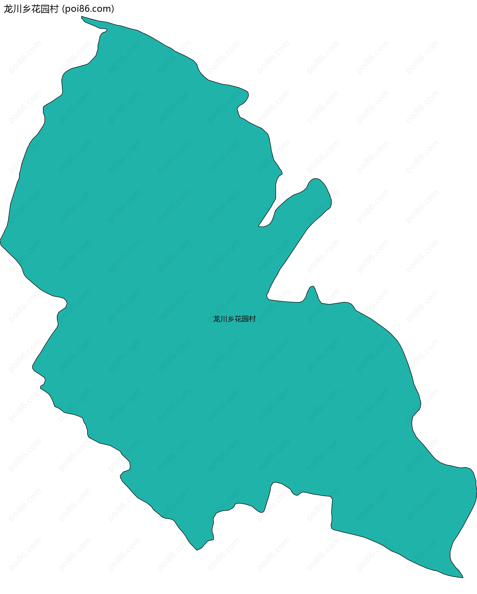 龙川乡花园村边界地图