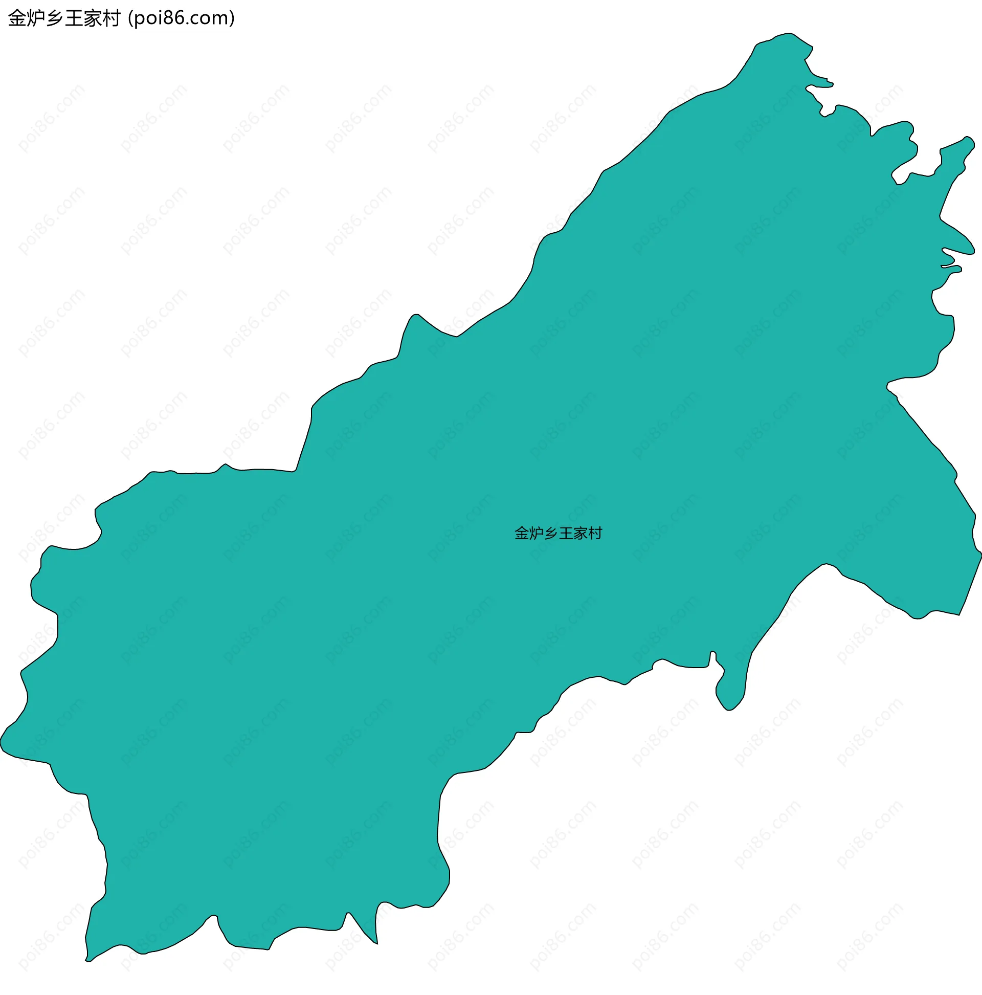 金炉乡王家村边界地图