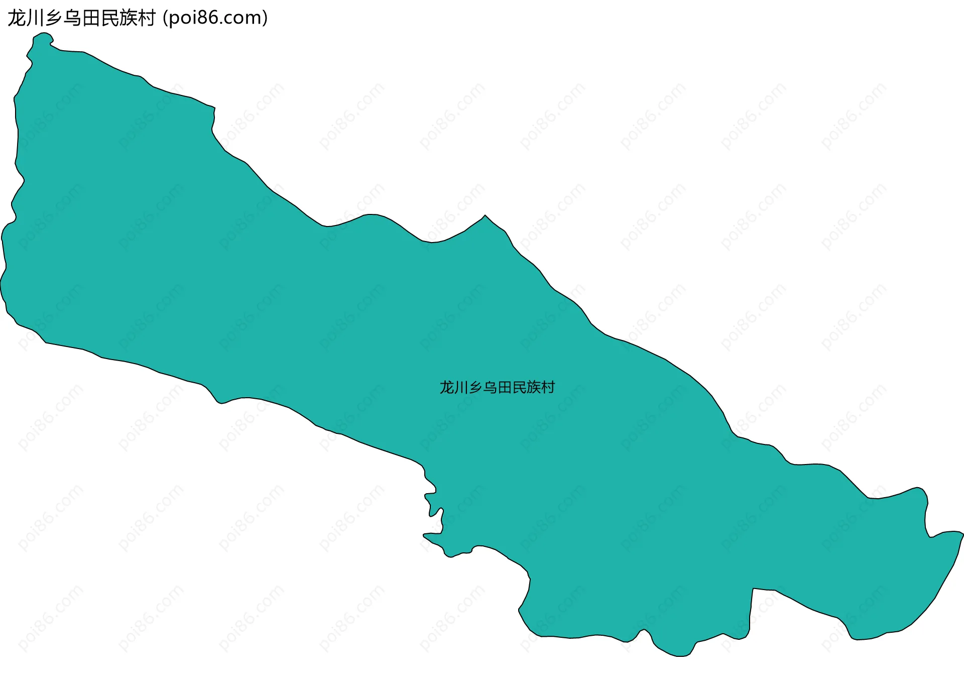 龙川乡乌田民族村边界地图