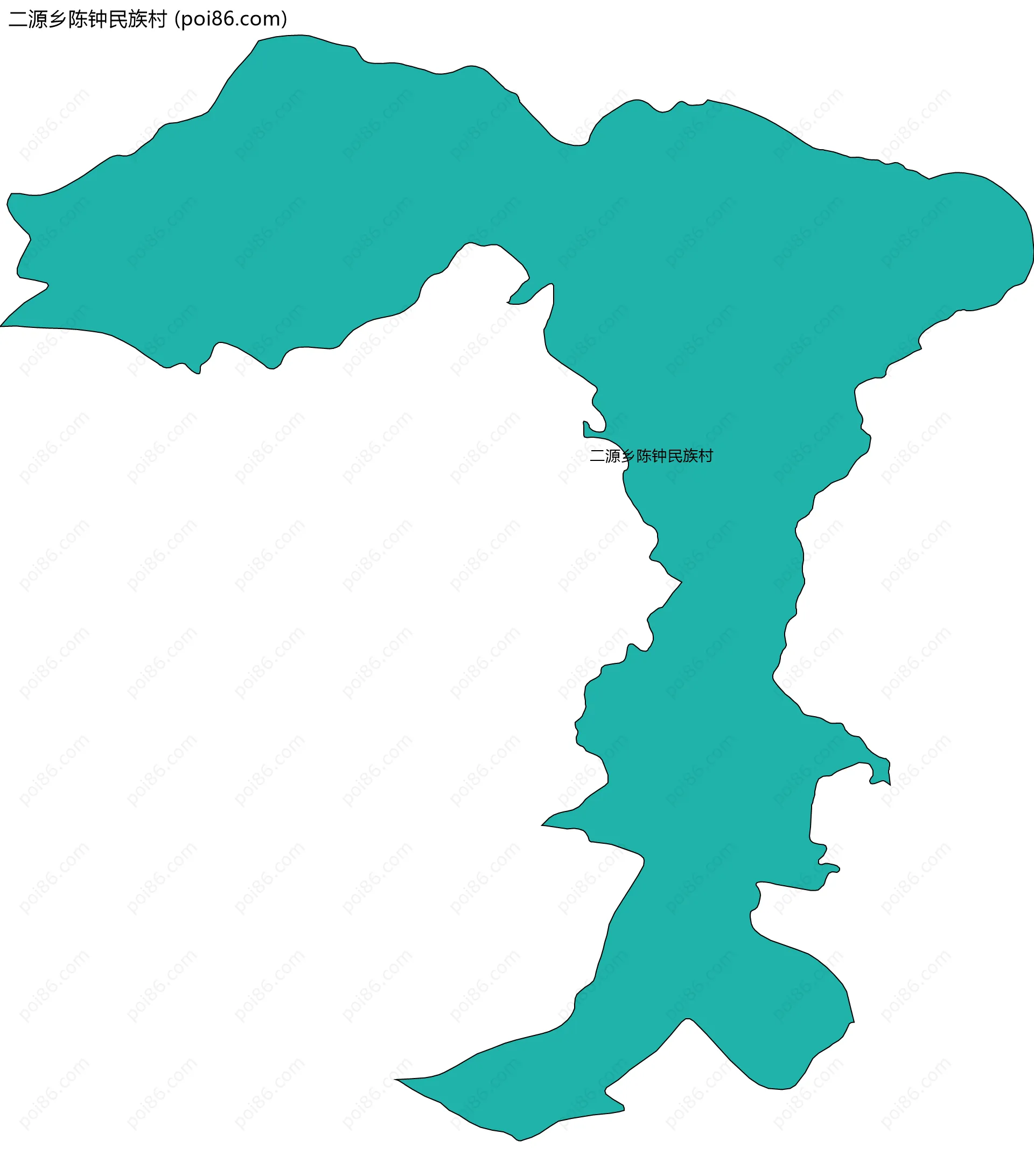 二源乡陈钟民族村边界地图