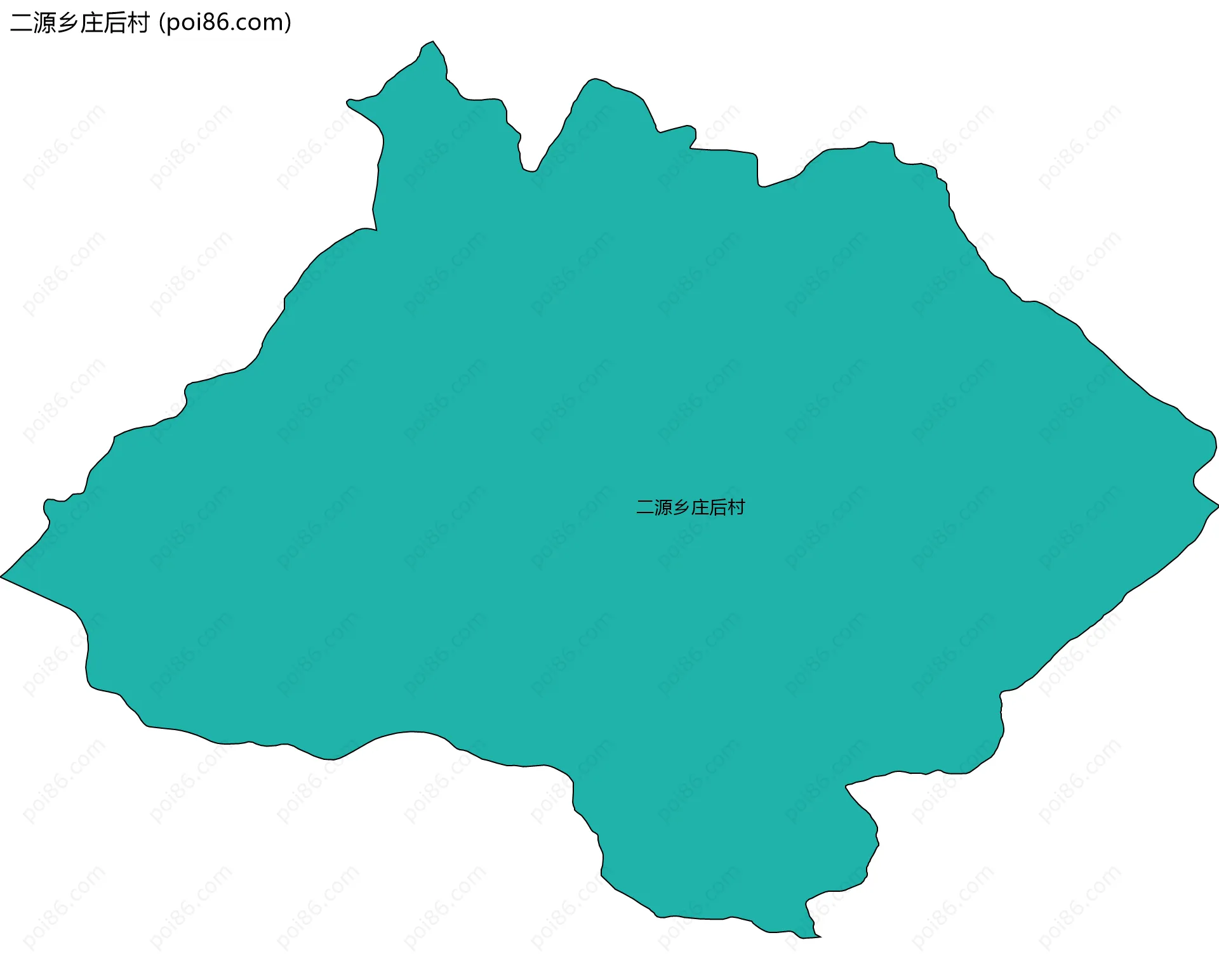 二源乡庄后村边界地图