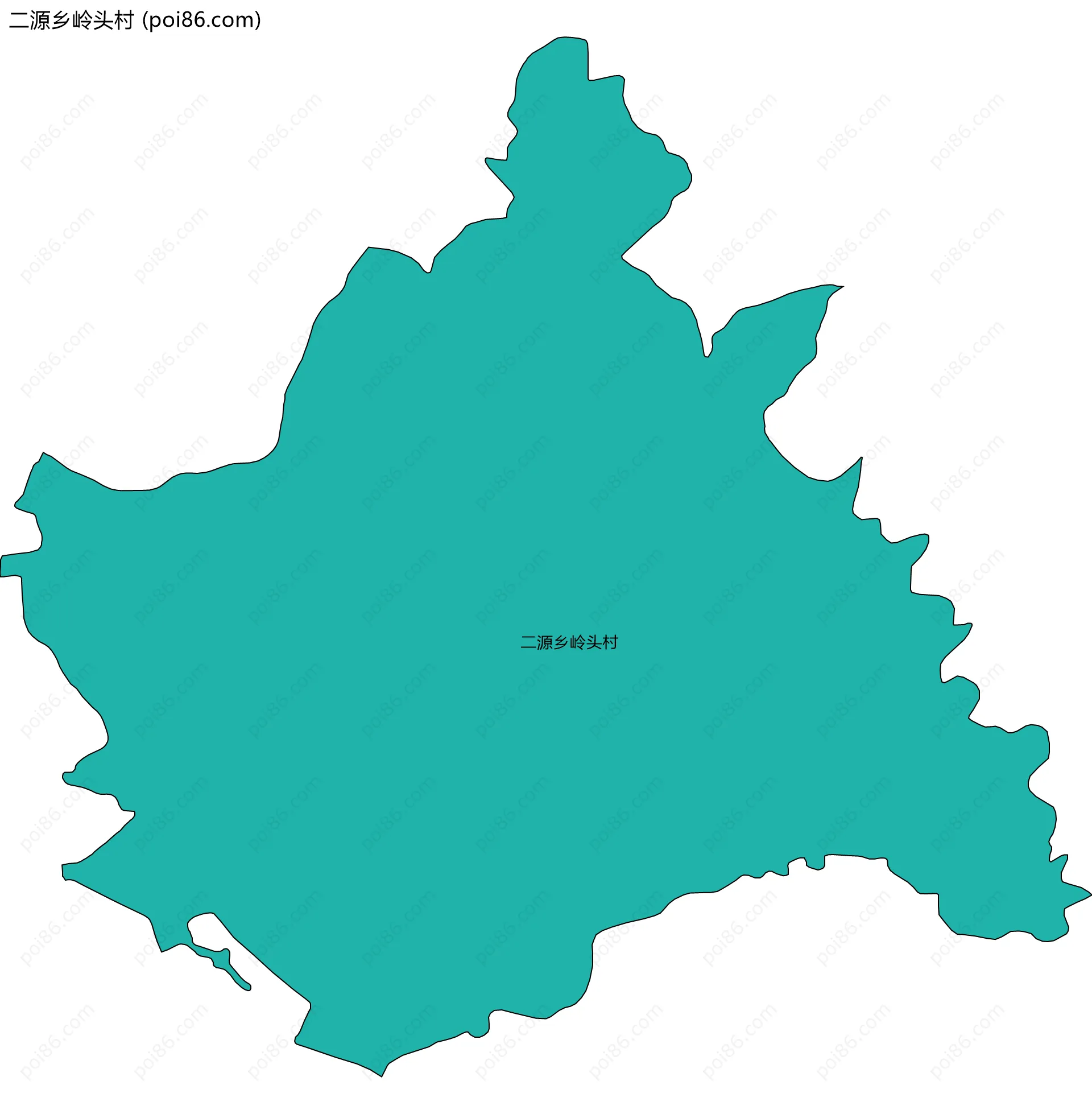 二源乡岭头村边界地图