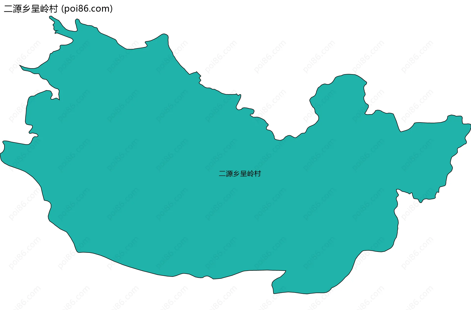二源乡呈岭村边界地图
