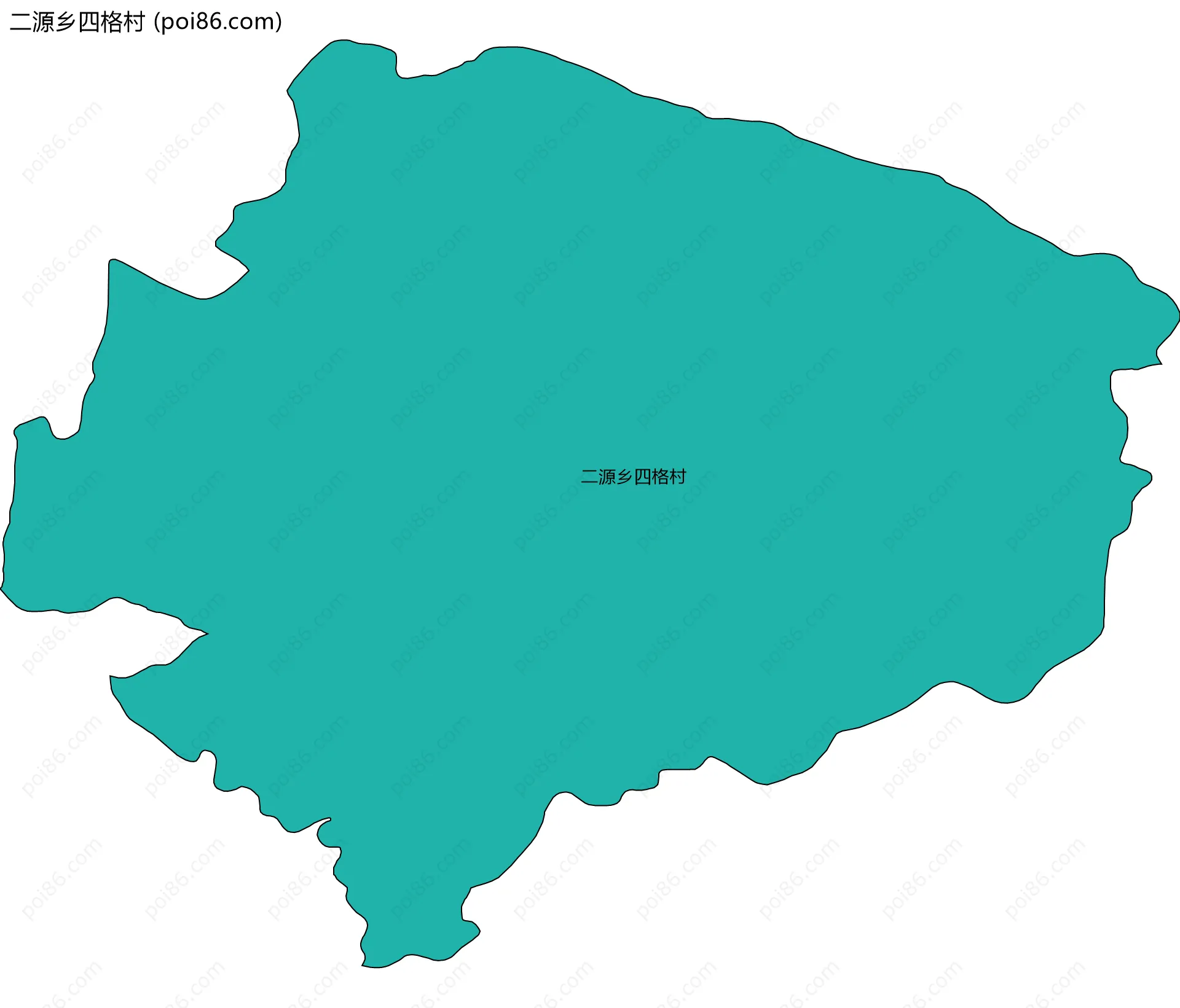 二源乡四格村边界地图