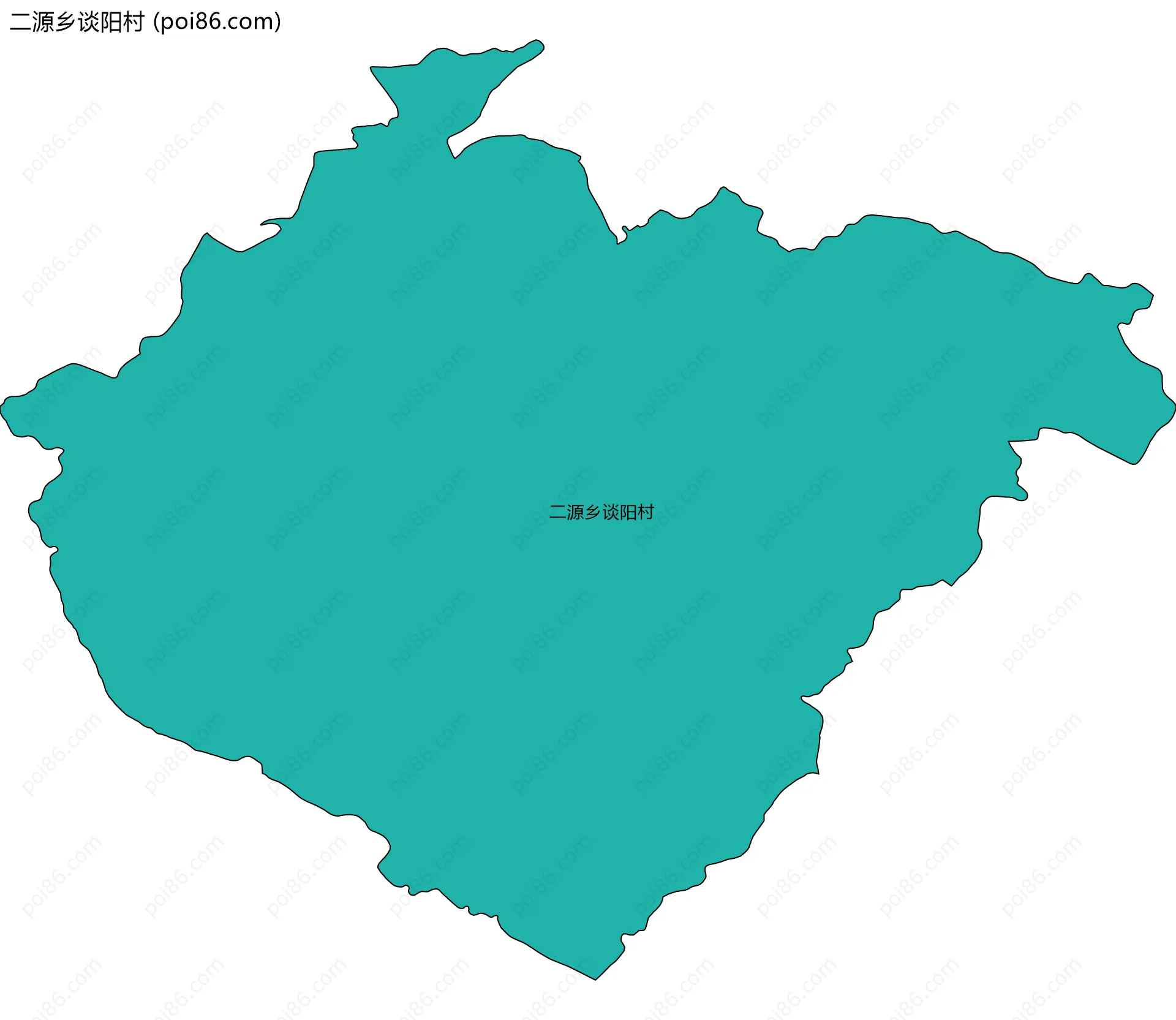 二源乡谈阳村边界地图