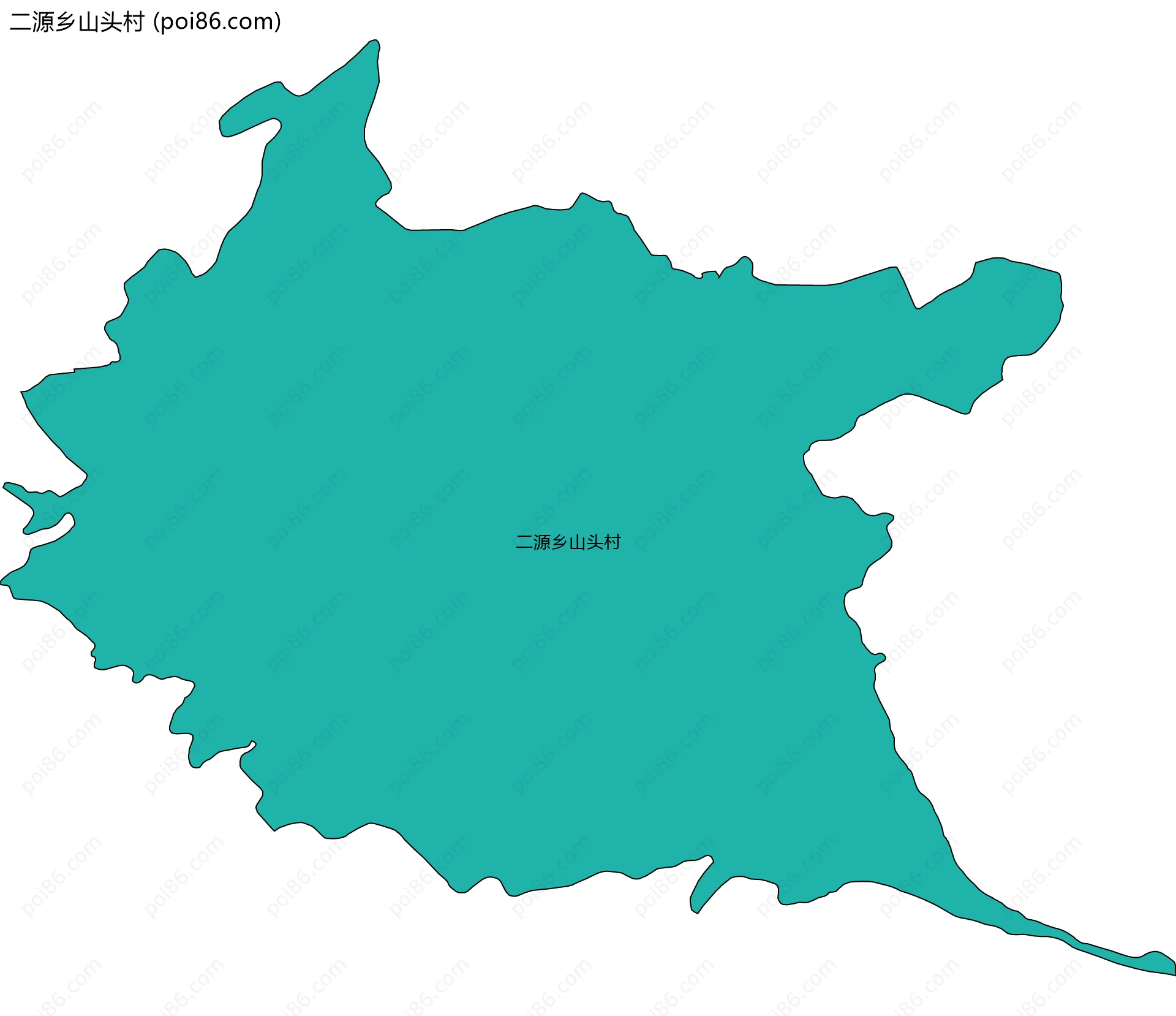 二源乡山头村边界地图