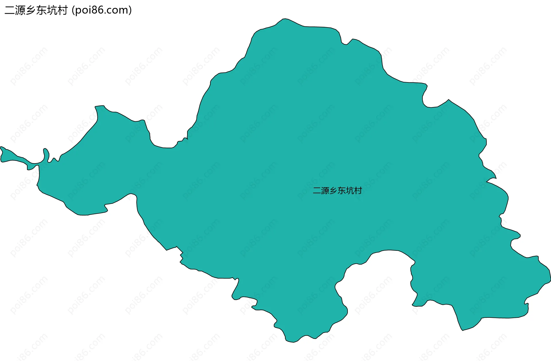 二源乡东坑村边界地图