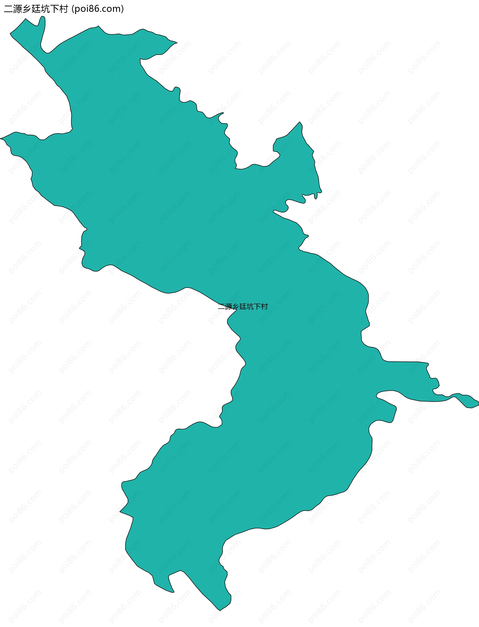 二源乡廷坑下村边界地图