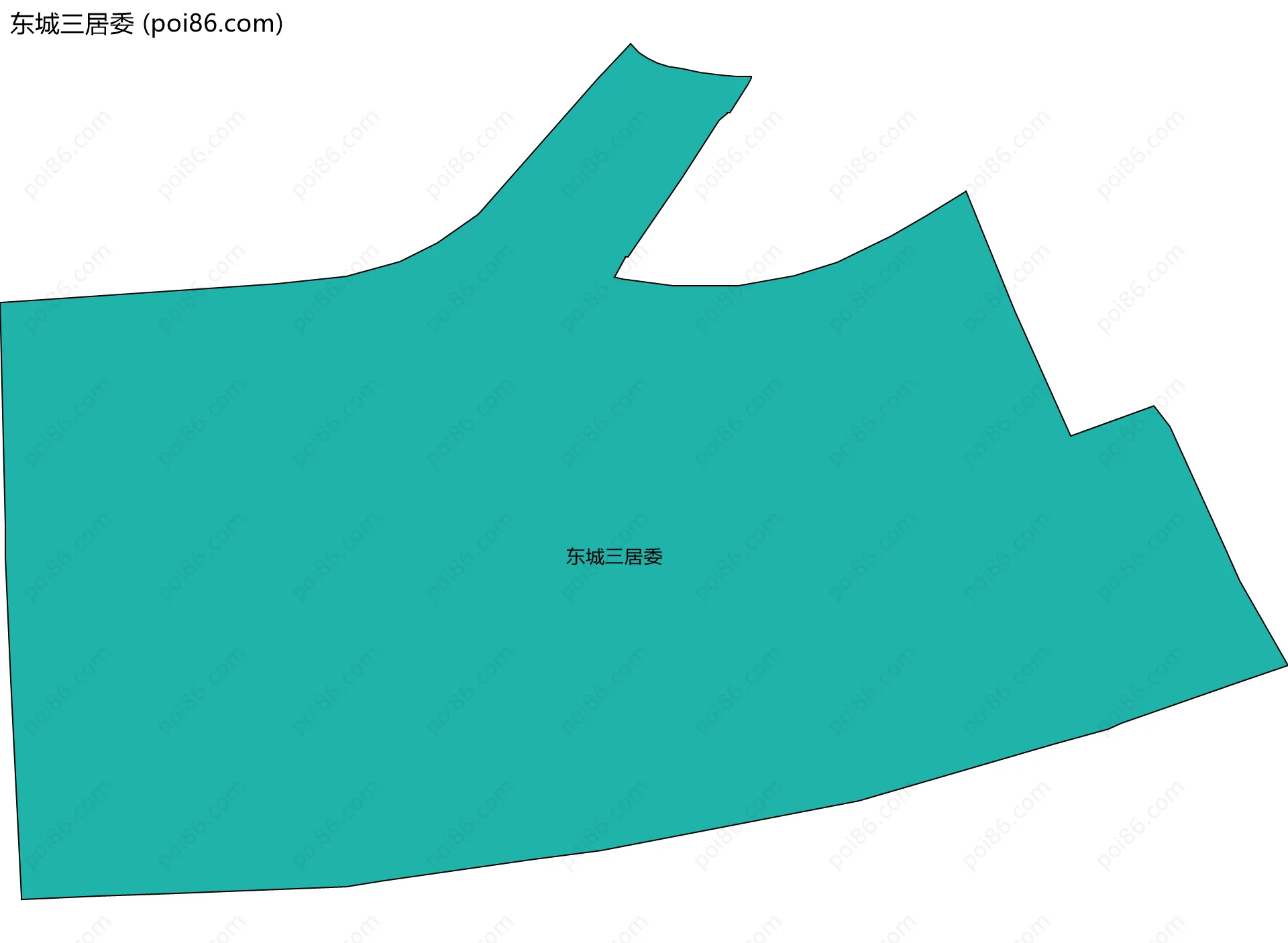东城三居委边界地图