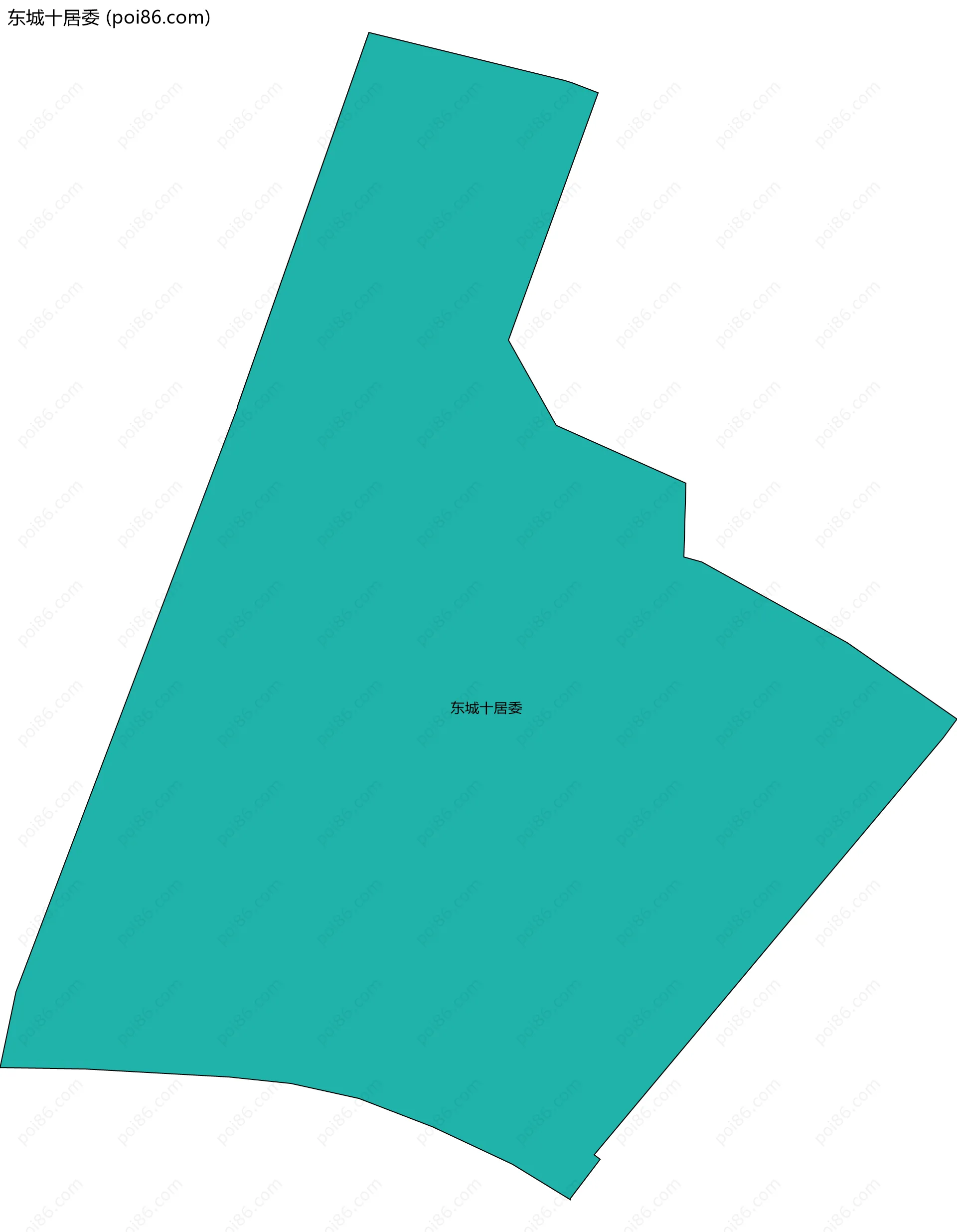 东城十居委边界地图