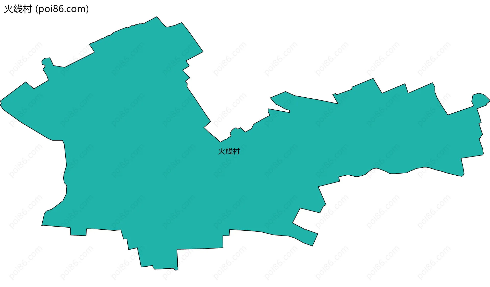火线村边界地图