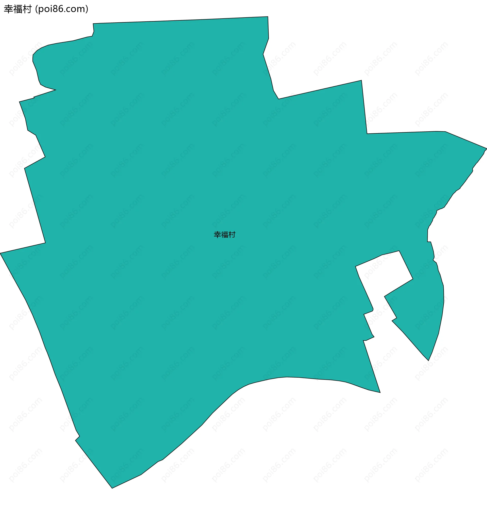 幸福村边界地图