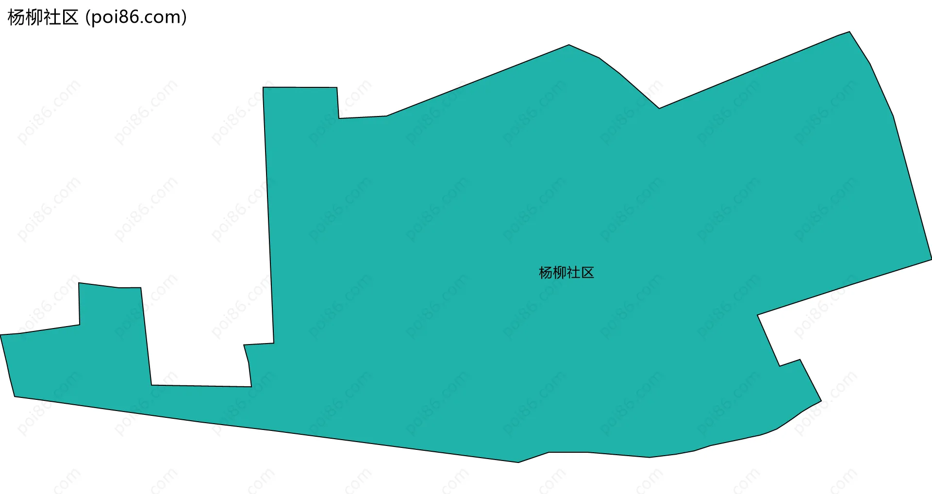 杨柳社区边界地图