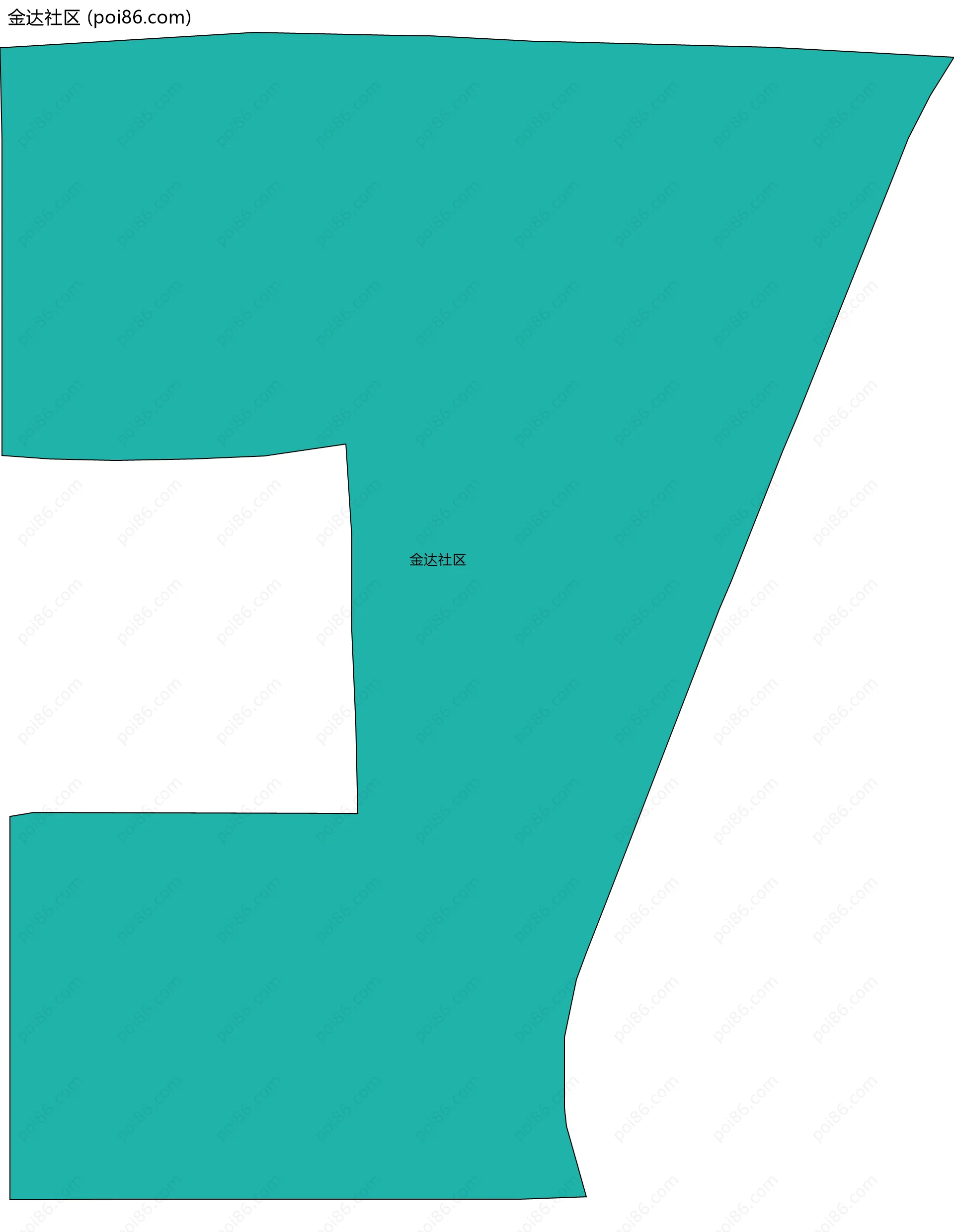 金达社区边界地图