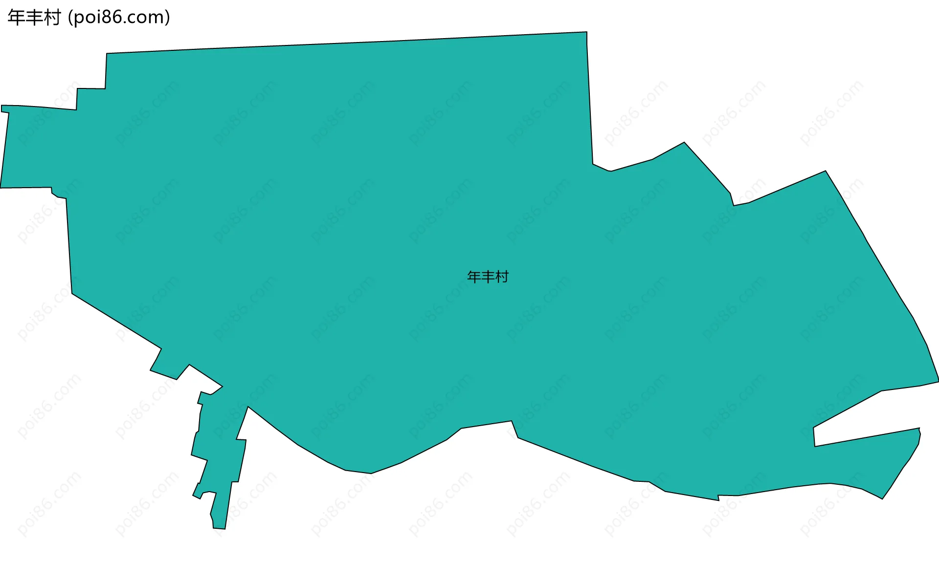 年丰村边界地图