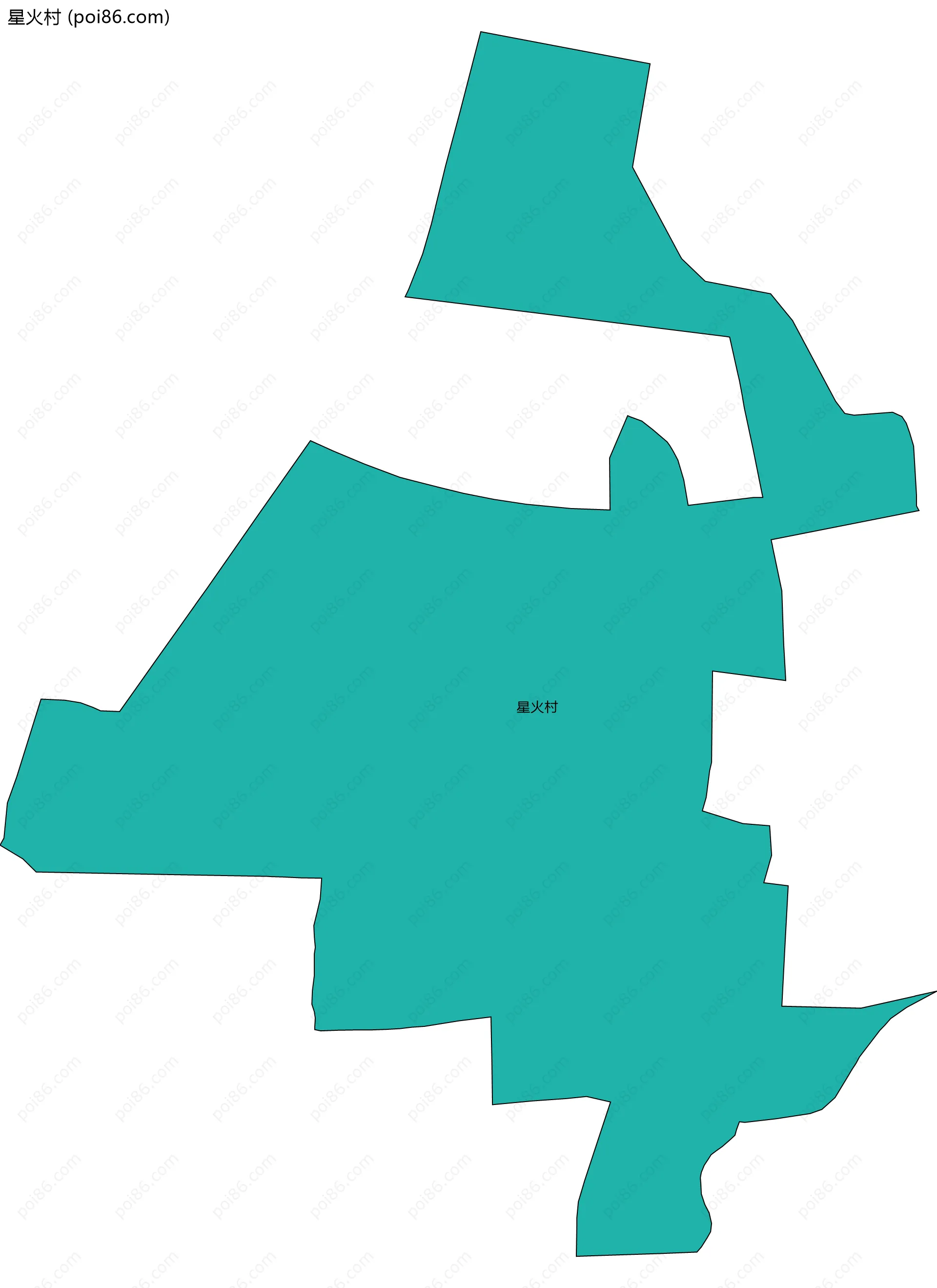 星火村边界地图