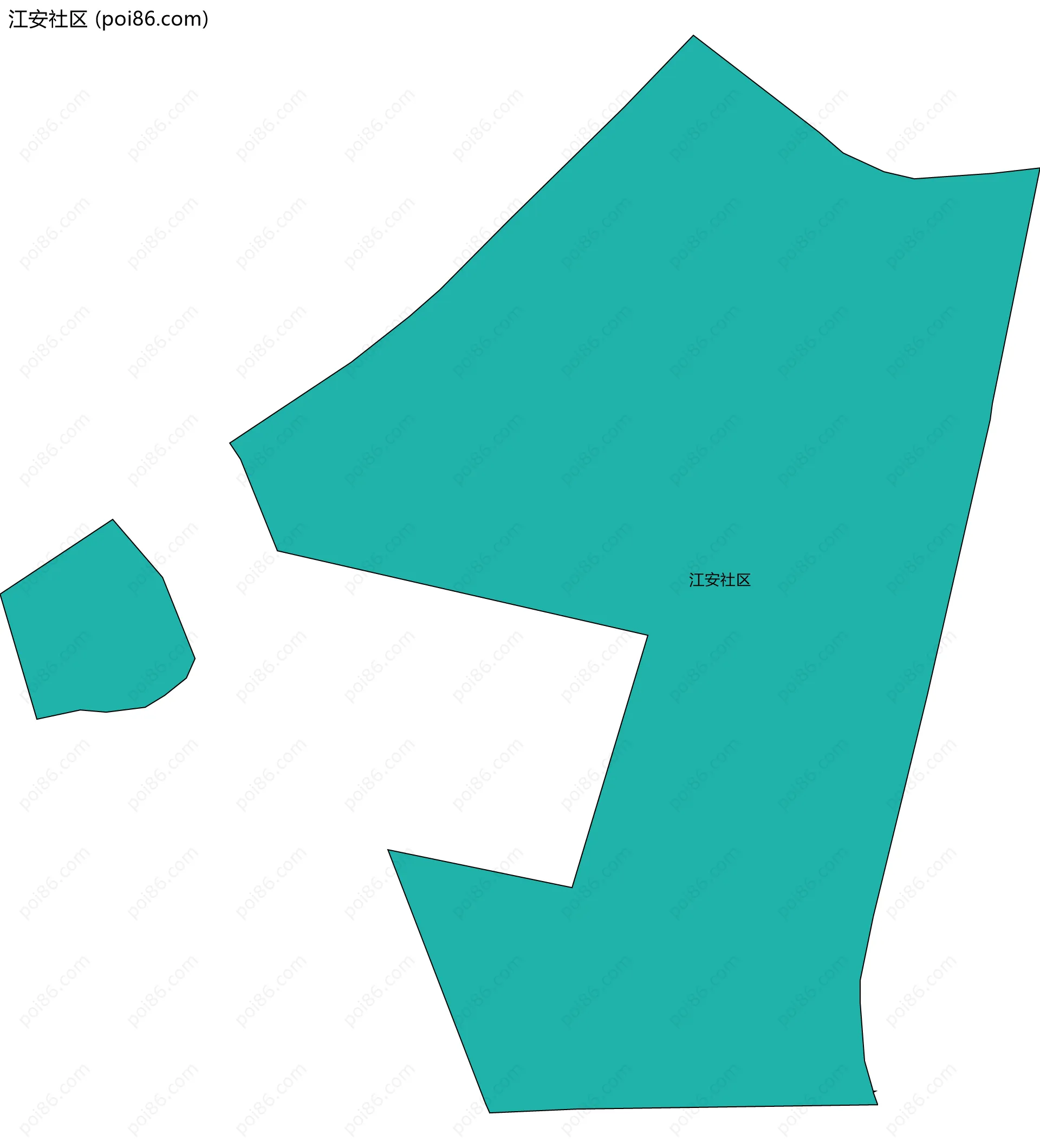 江安社区边界地图