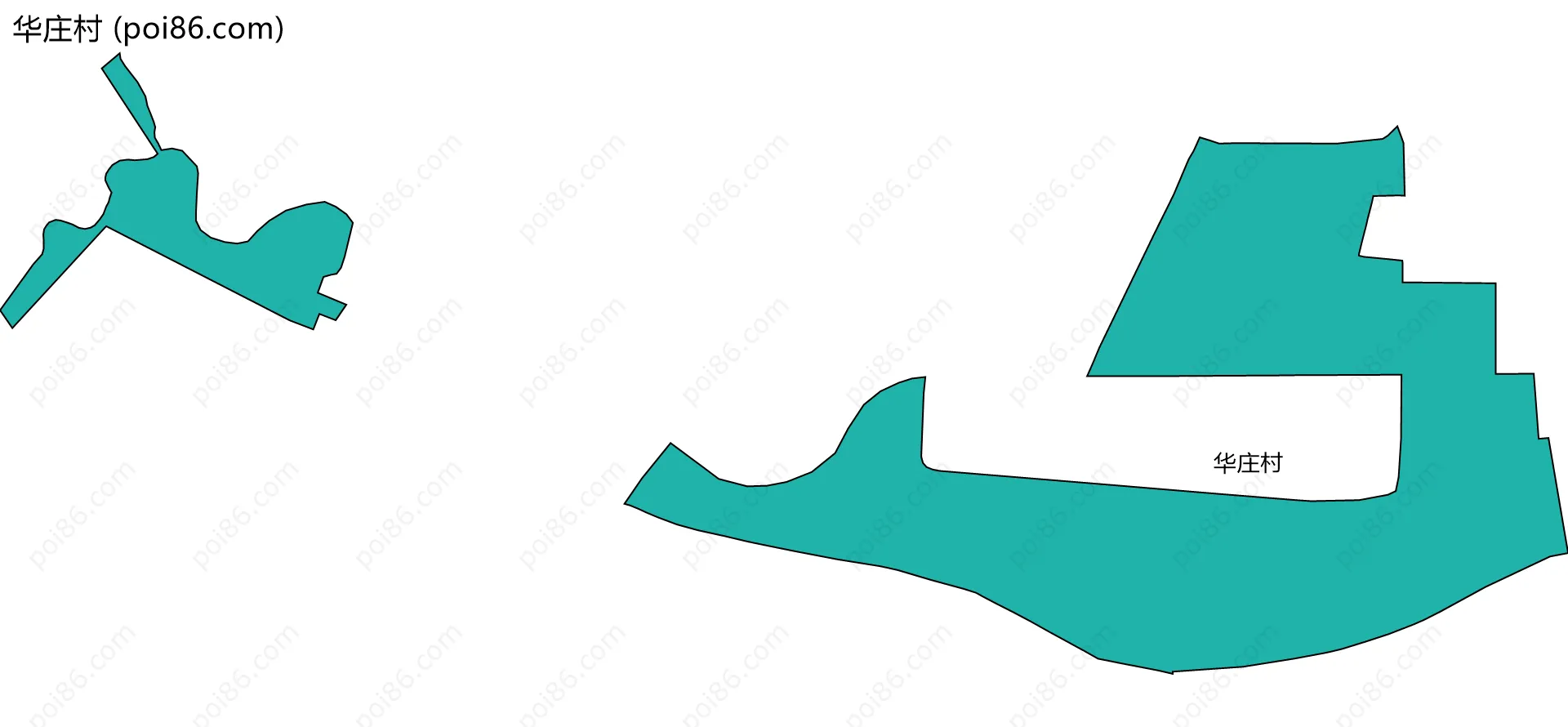 华庄村边界地图