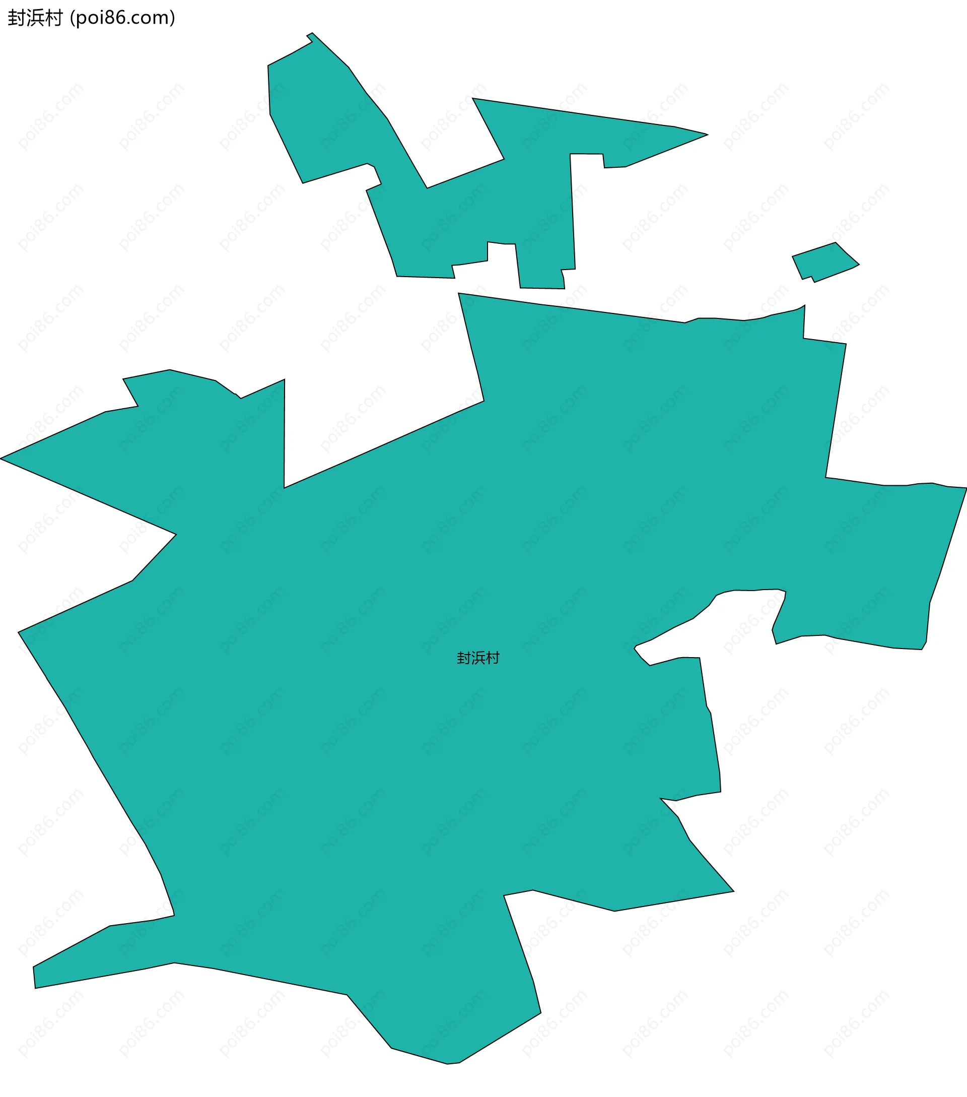 封浜村边界地图