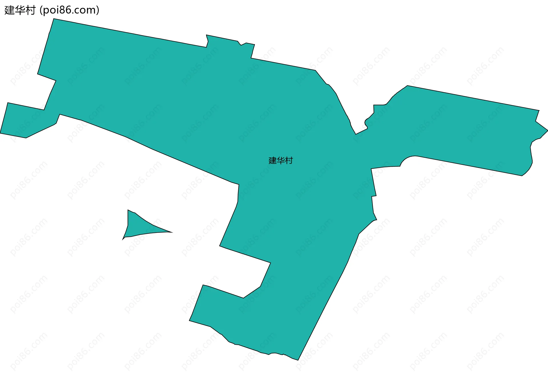 建华村边界地图