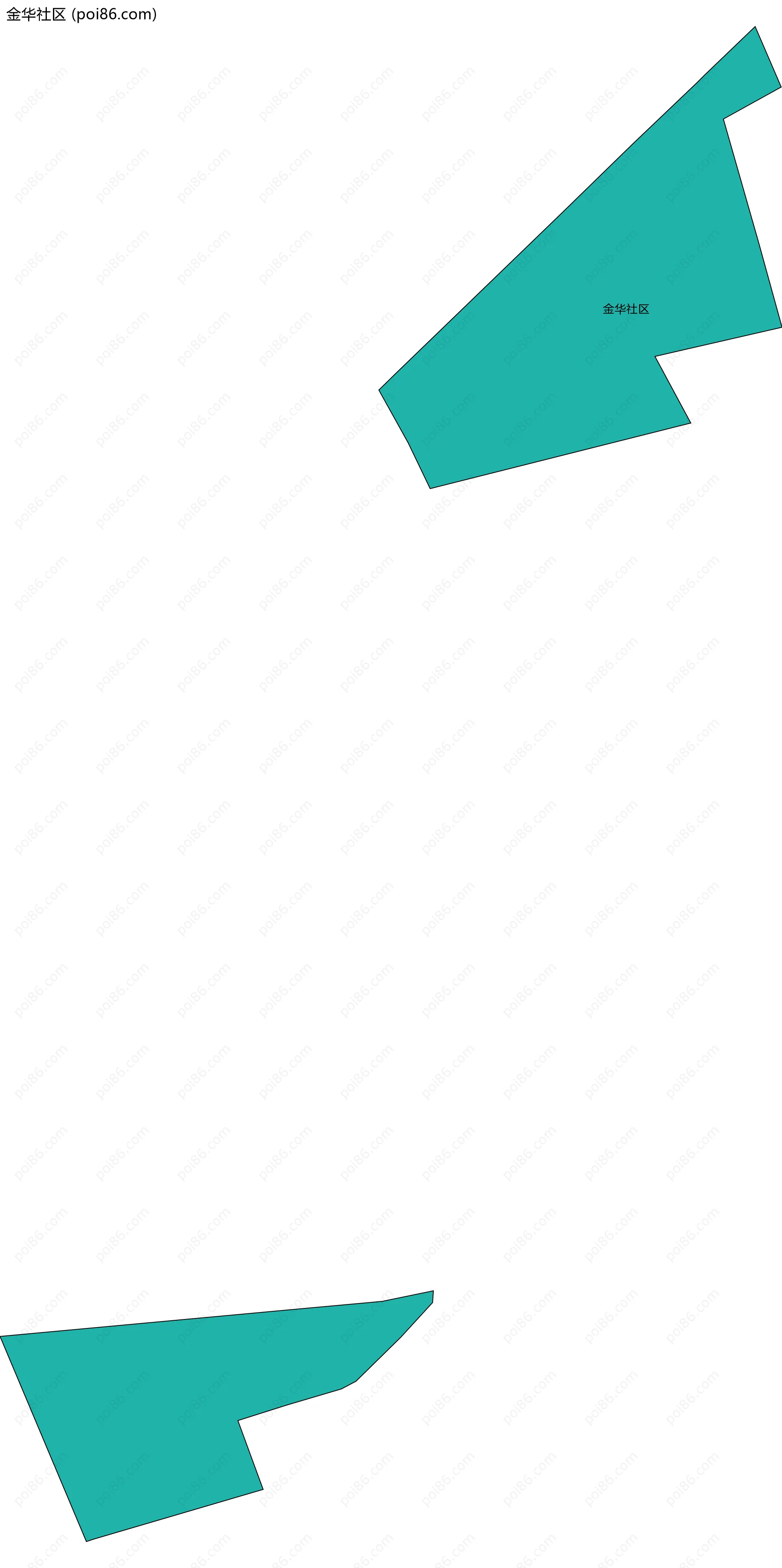 金华社区边界地图