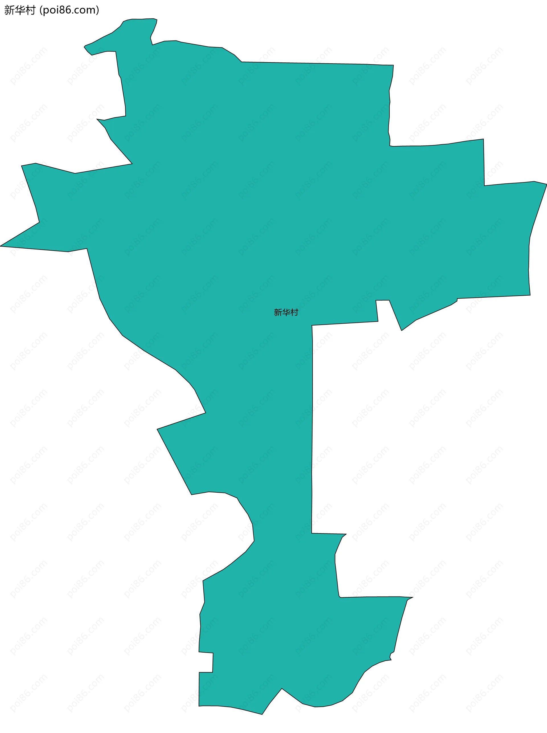 新华村边界地图