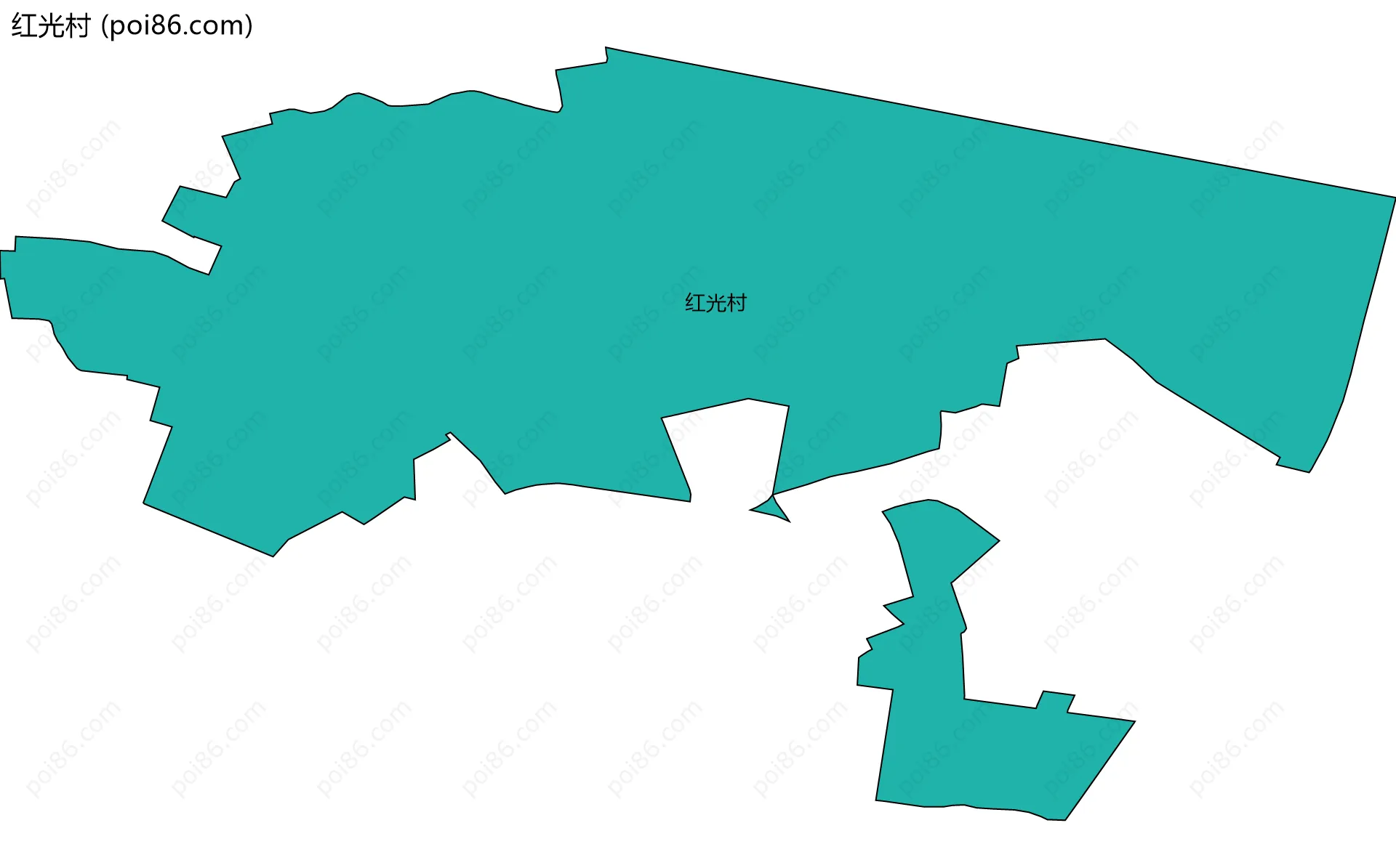 红光村边界地图