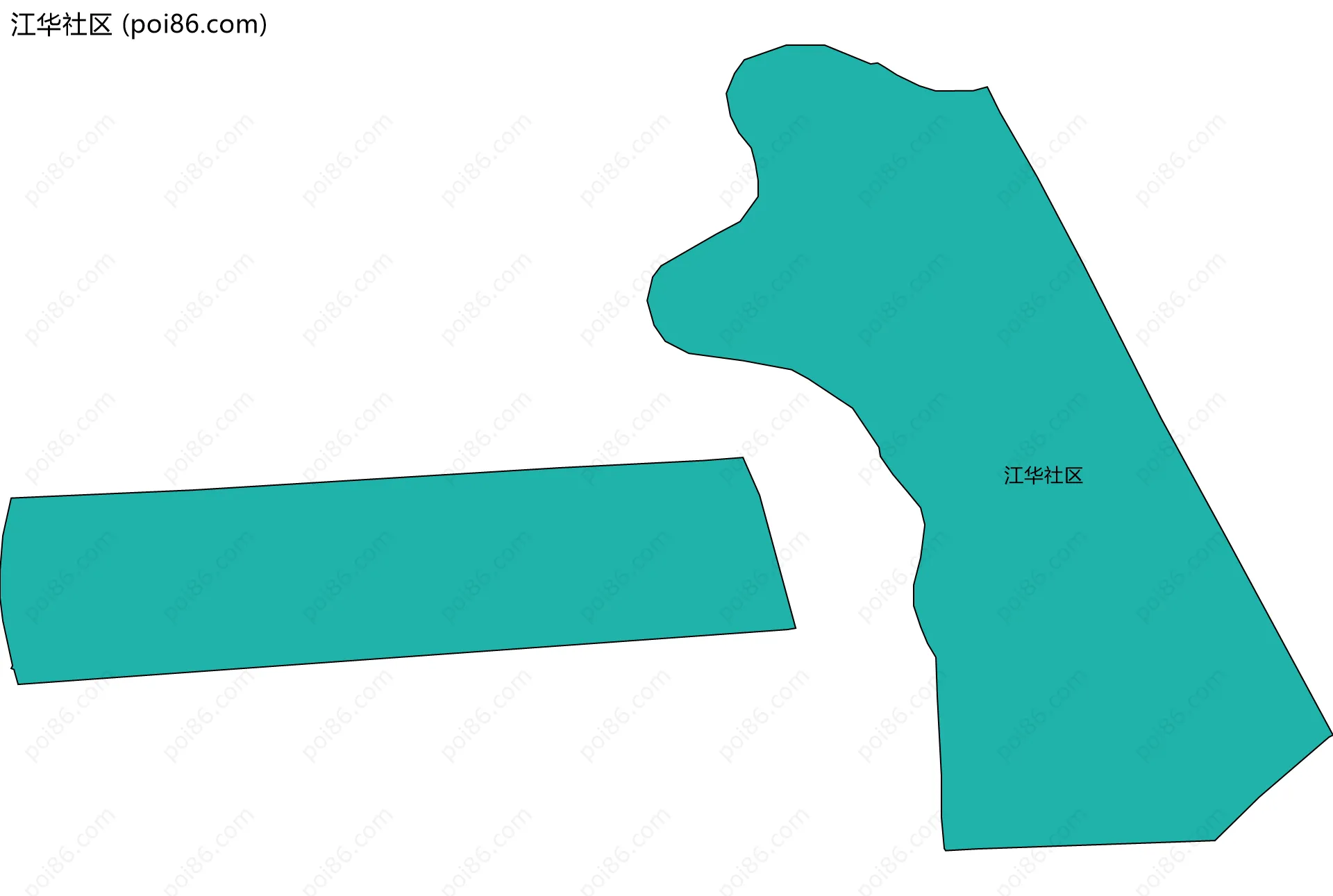 江华社区边界地图