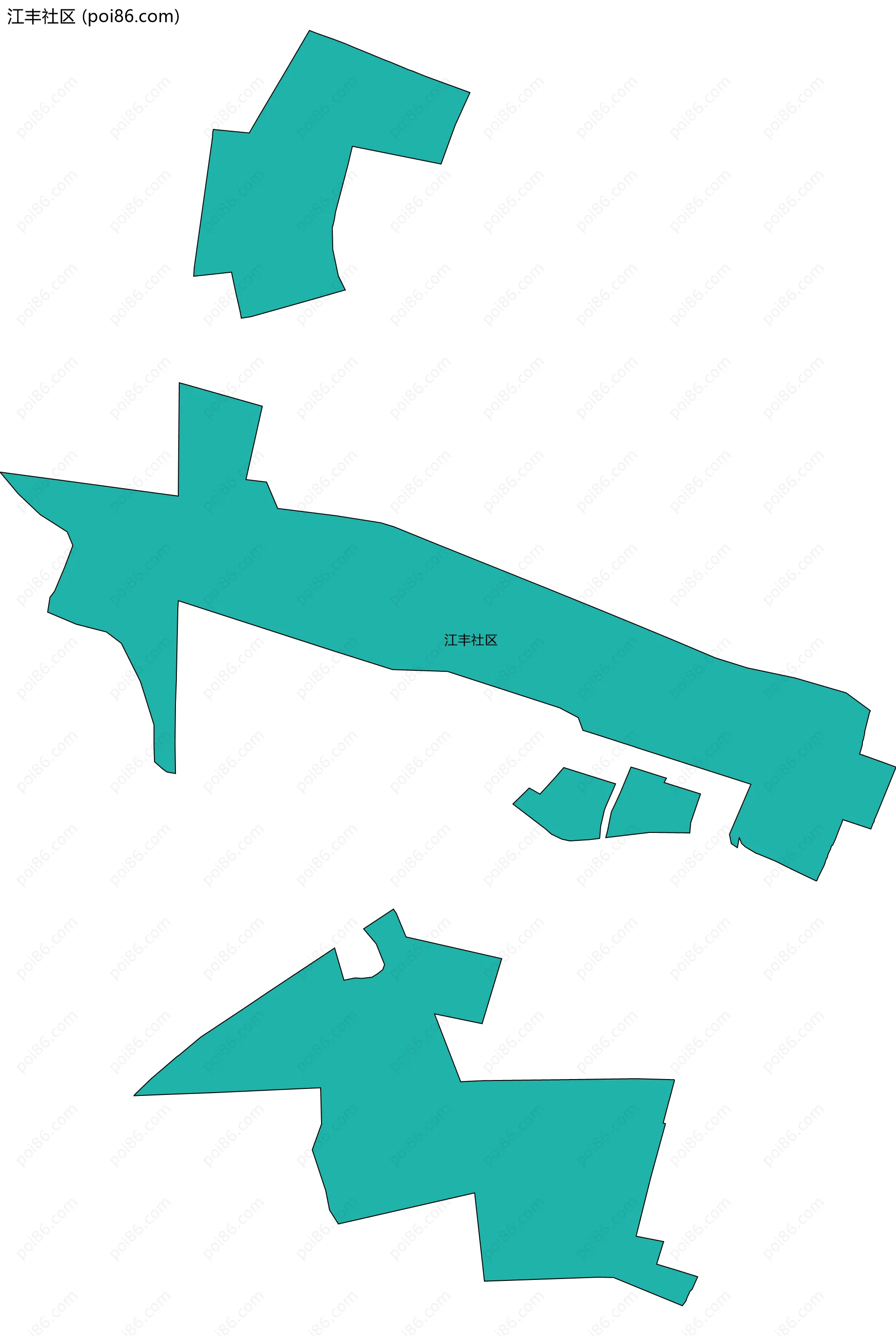 江丰社区边界地图