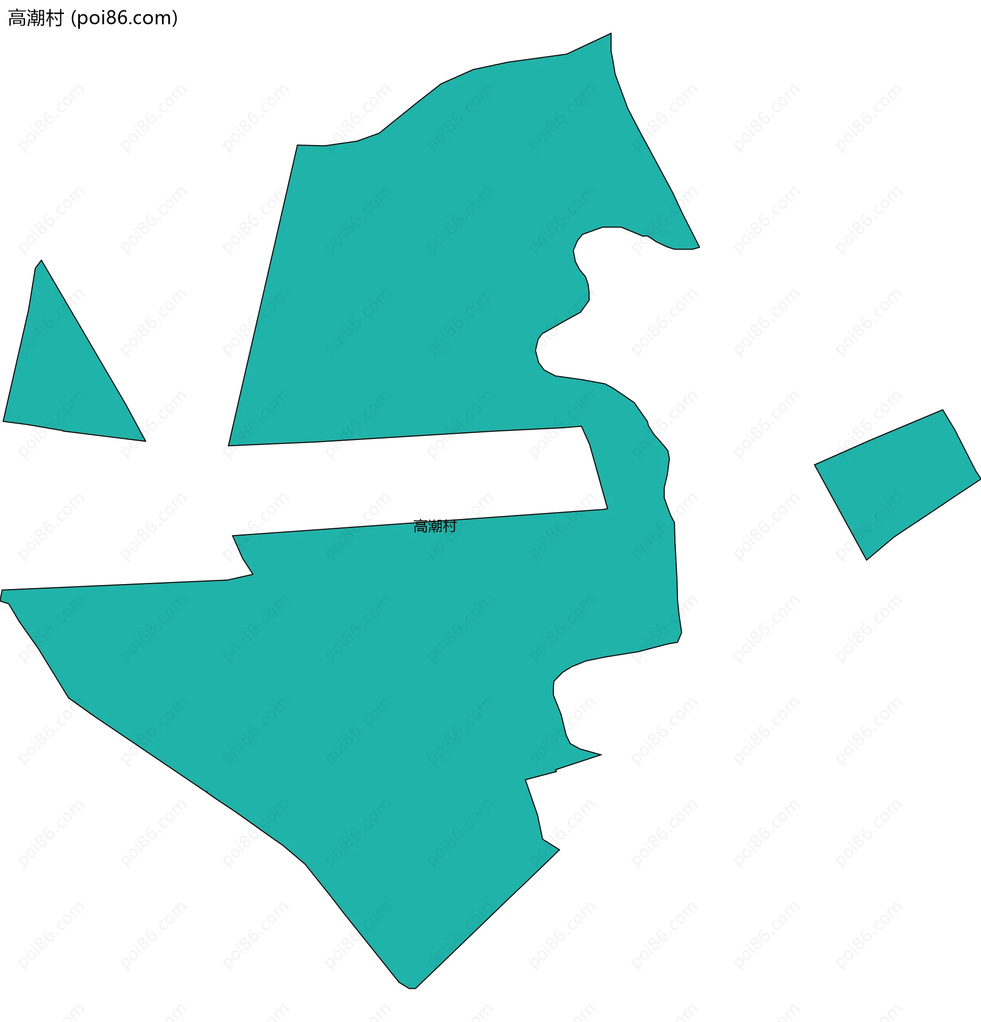 高潮村边界地图