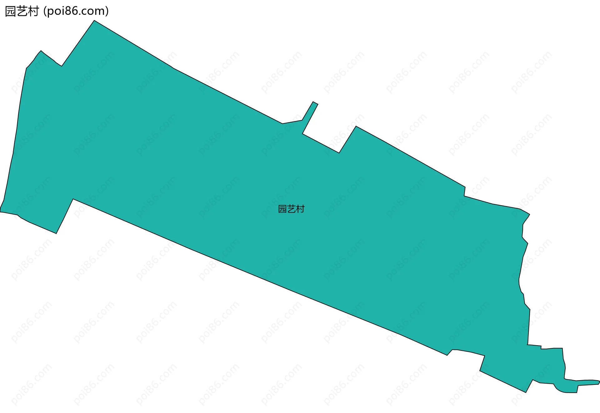 园艺村边界地图
