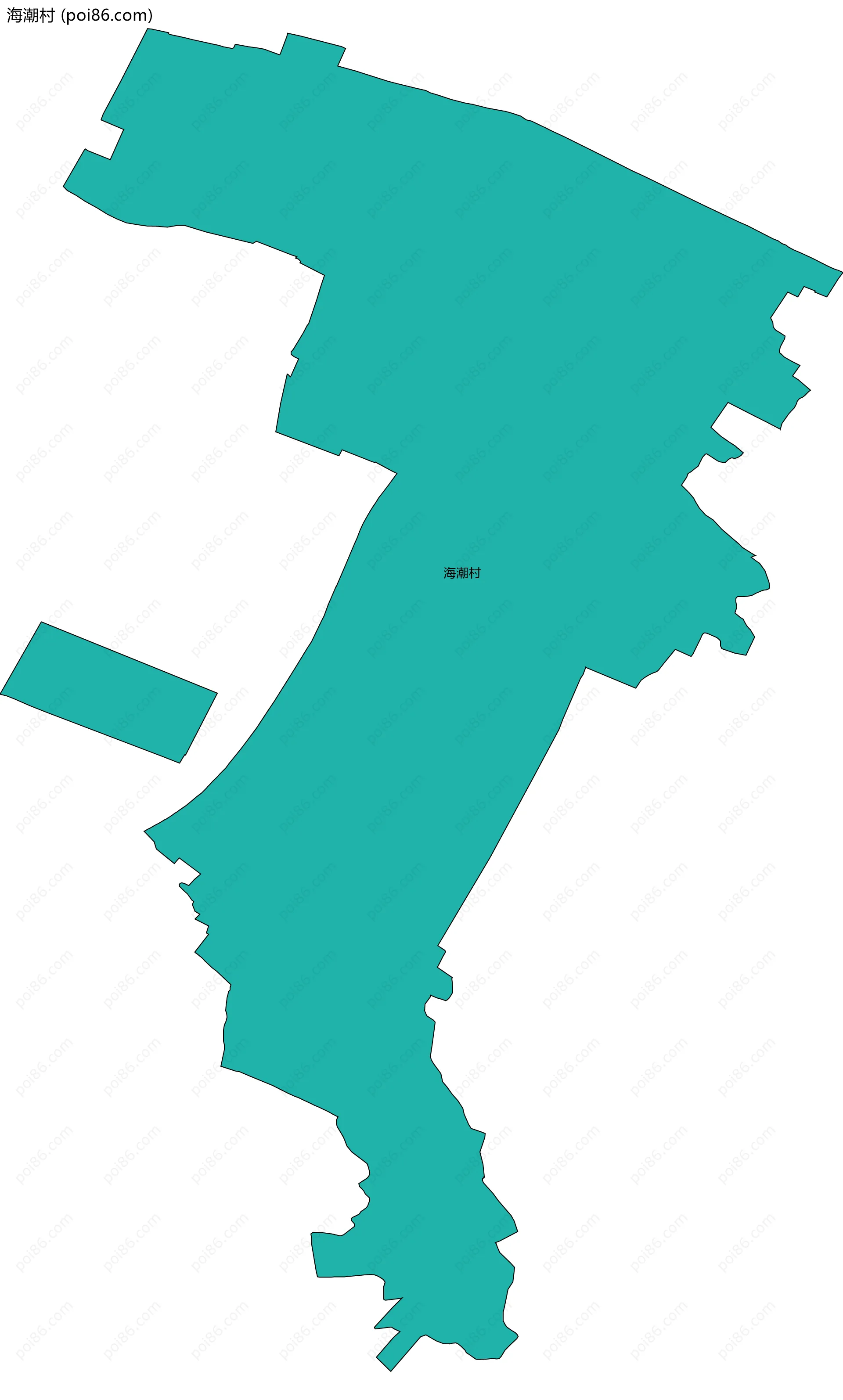海潮村边界地图
