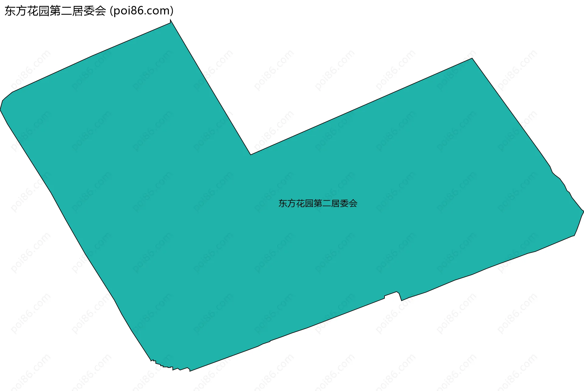 东方花园第二居委会边界地图