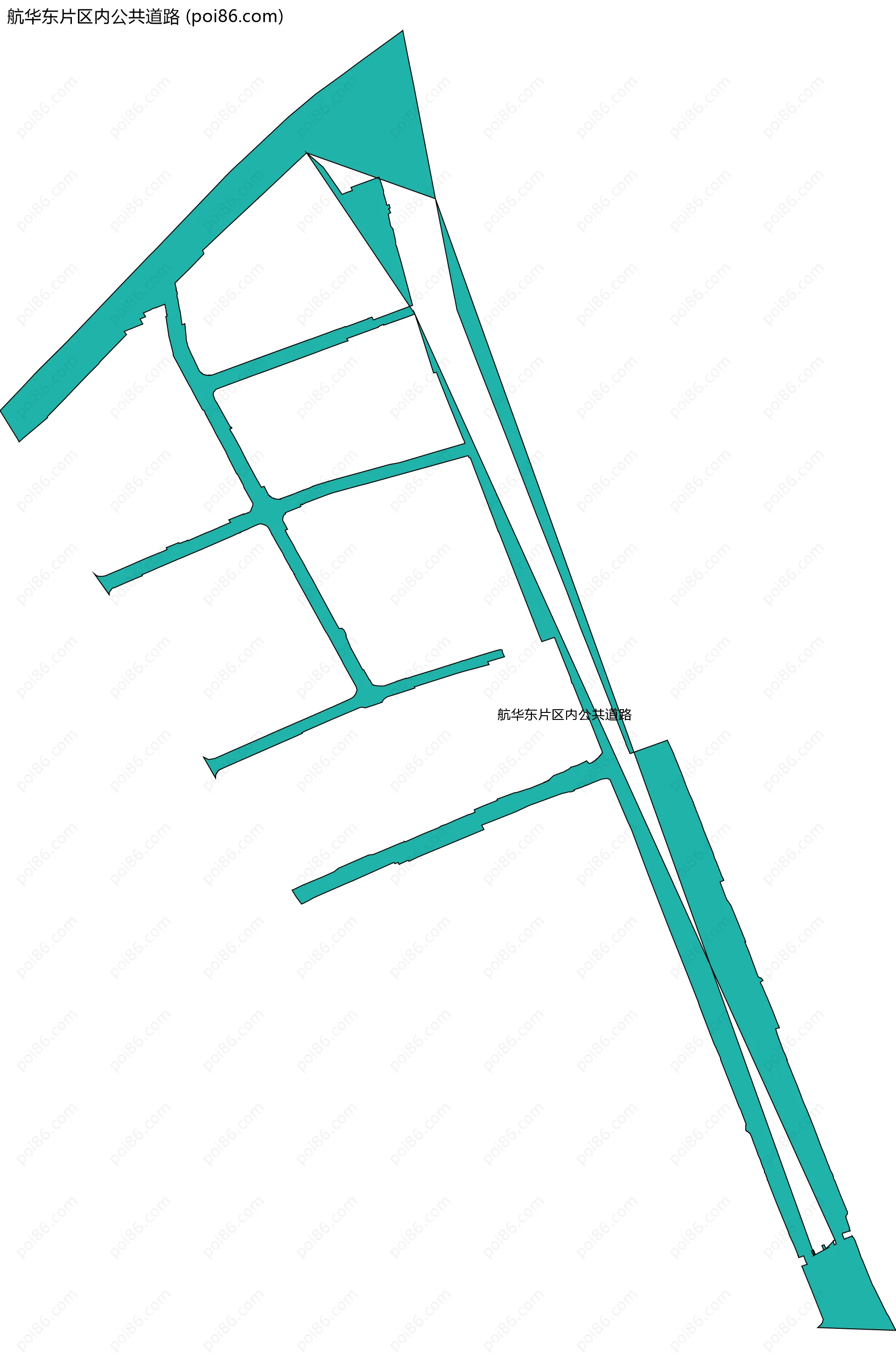 航华东片区内公共道路边界地图