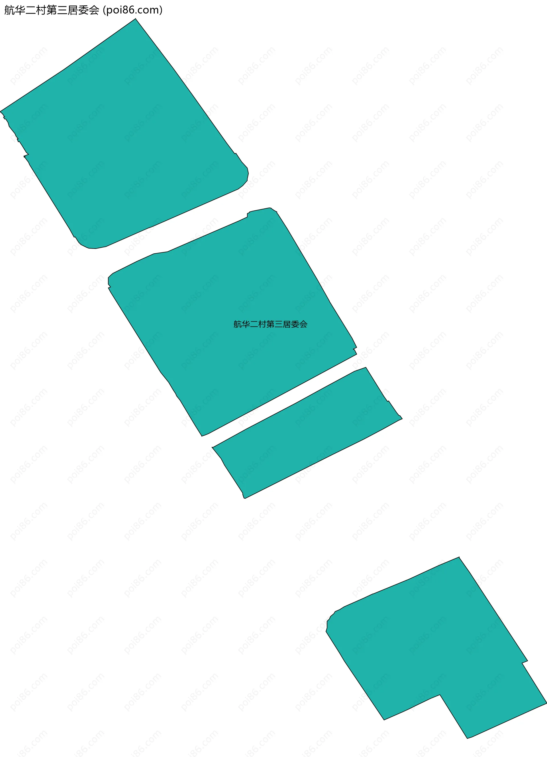 航华二村第三居委会边界地图